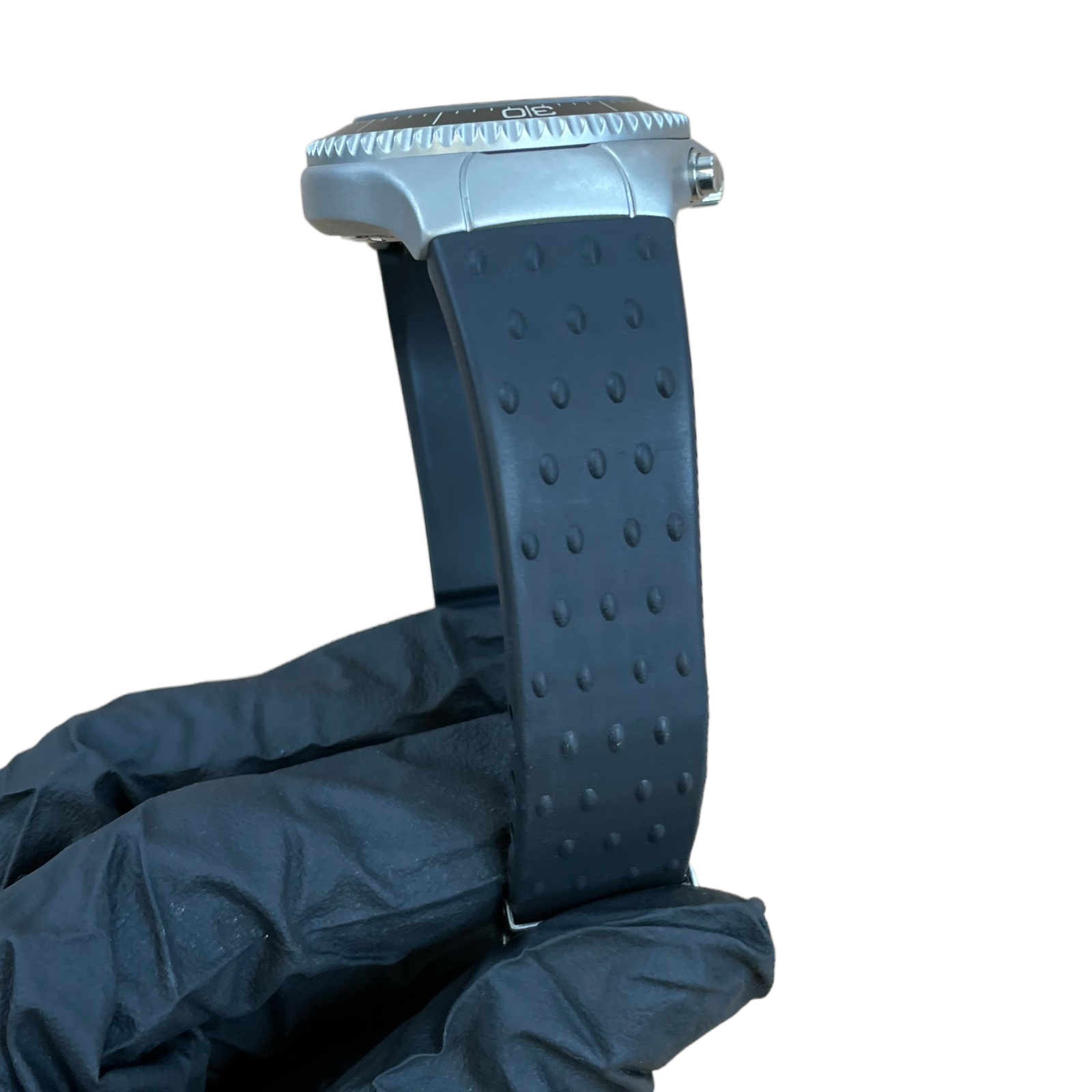 STUSSY TOURMASTER Silver Wrist Watch Rubber Black Band