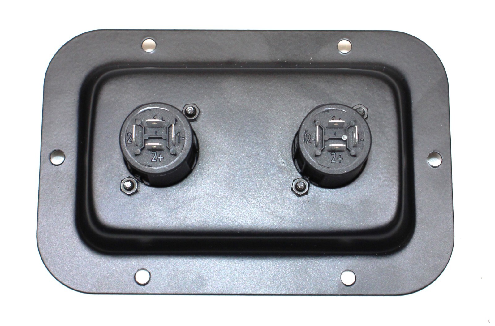 (2) Two METAL Jack Plates w/ Genuine Neutrik NL4MPXX Dual SpeakON for Speakers