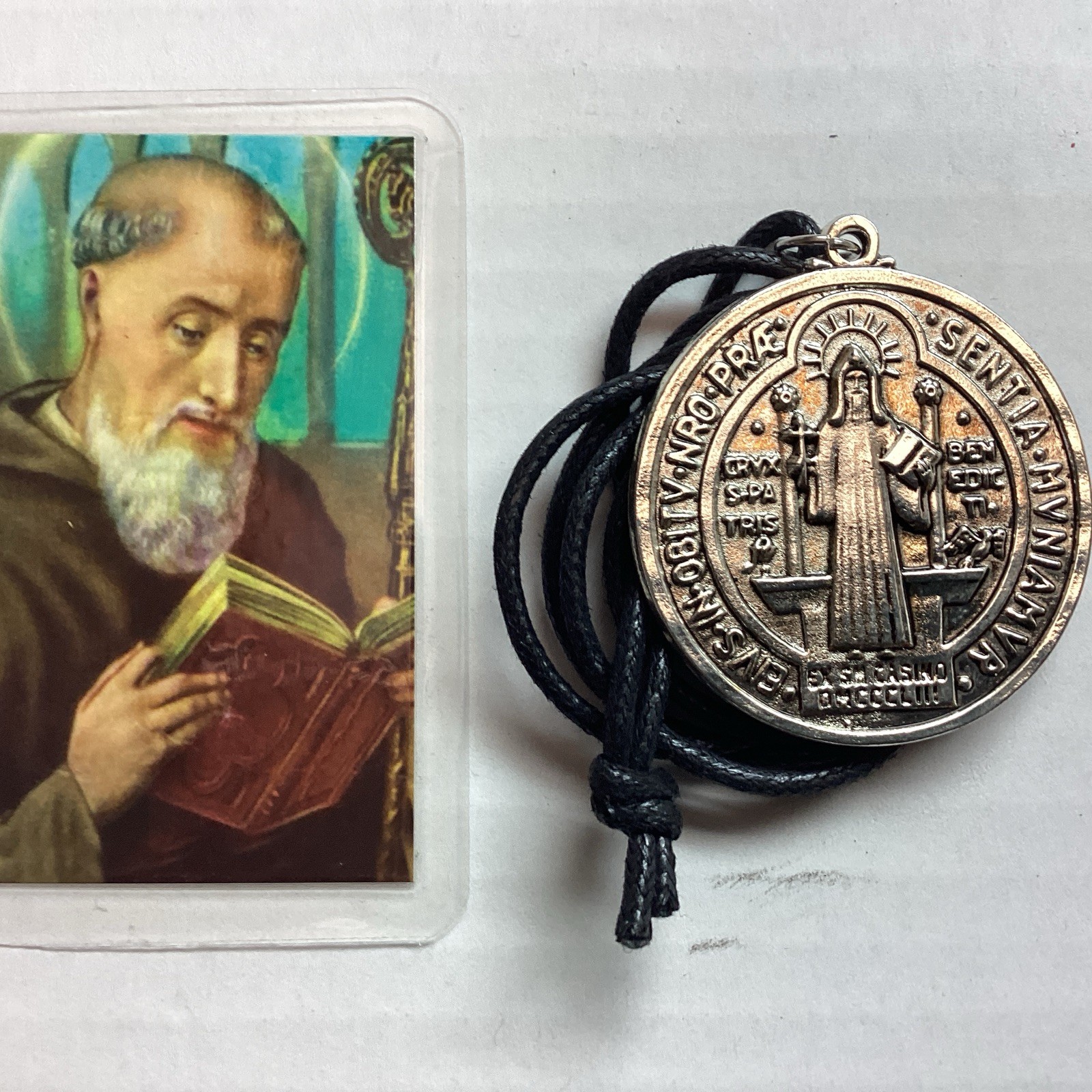 Medal St Benedict 2” Protection Exorcism Holy FavorCard Medalla S Benito Oración