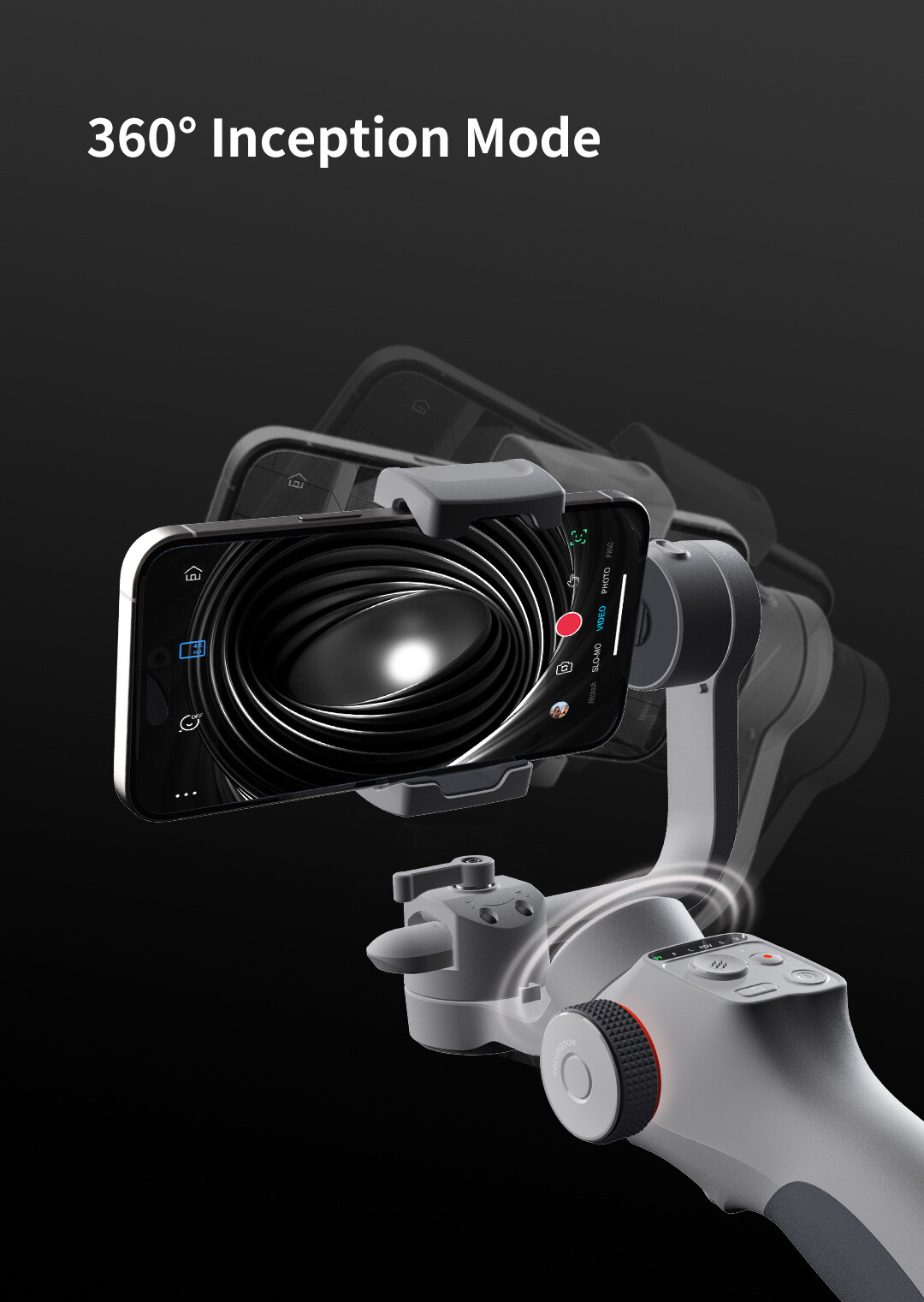 TOALLIN 3-Axis Smartphone Gimbal Stabilizer with AI Tracking for iPhone/Android