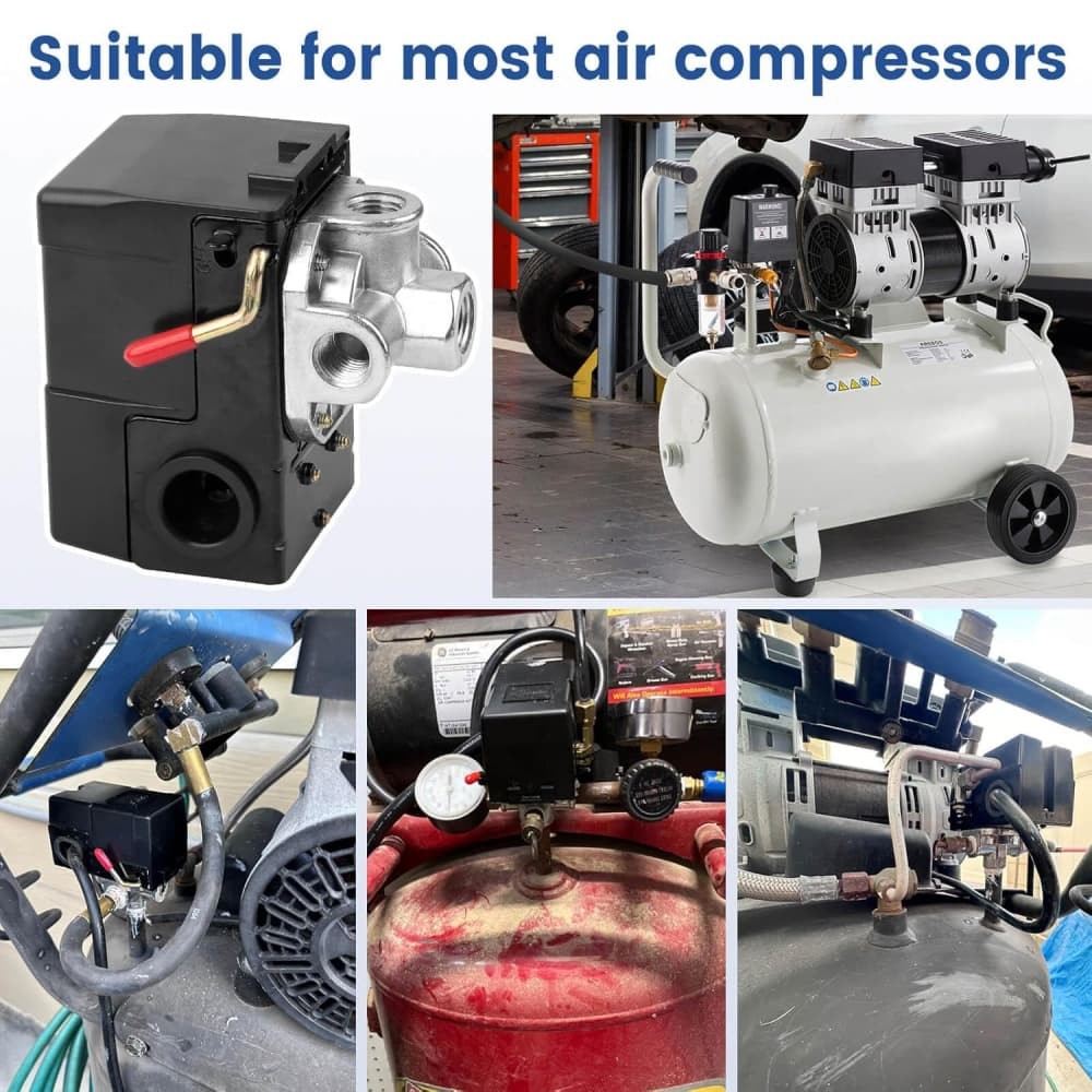 Universal 4 Port Air Compressor Pressure Switch Replacement Control NPT1/4