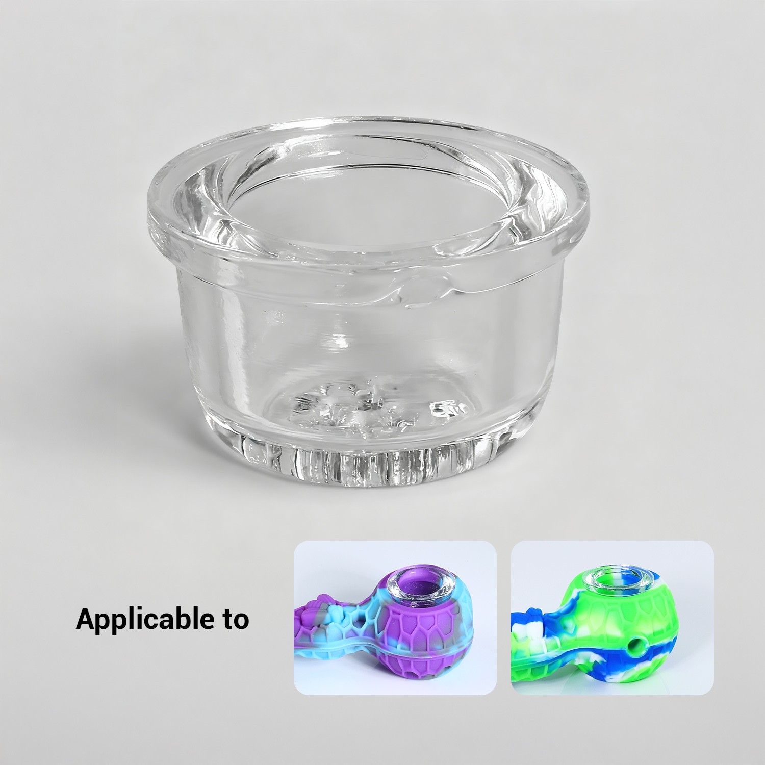 ( Pack of 9 ) 9-Hole Glass Bowl for Silicone Smoking Pipe Glass Replacement Bowl