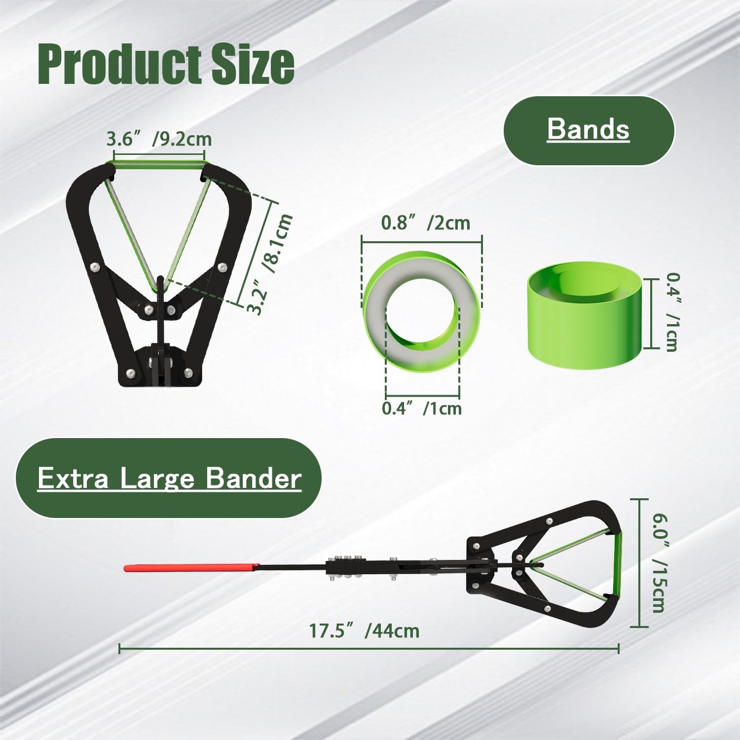 Extra Large Castration Banding Tool, Cattle Goat Bander with 24 Castration Bands