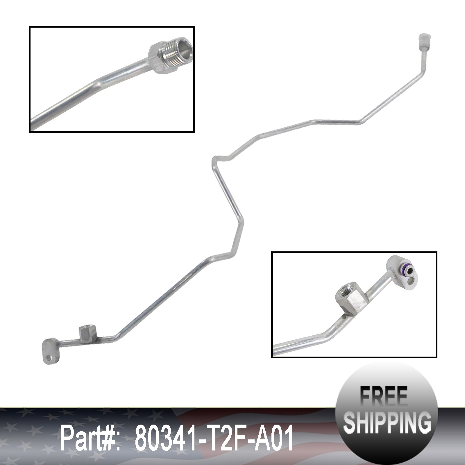 AC Condenser Compressor Line Tube Hose 80341-T2F-A01 For 2013-2016 Honda Accord