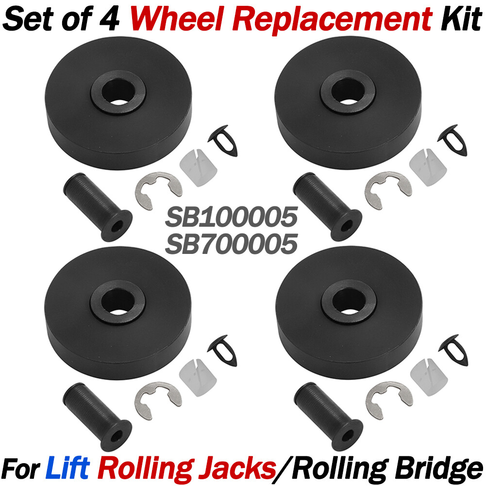 Wheel Kit with Clips for Lift Rolling Jacks / Rolling Bridge SB700005 / Set of 4