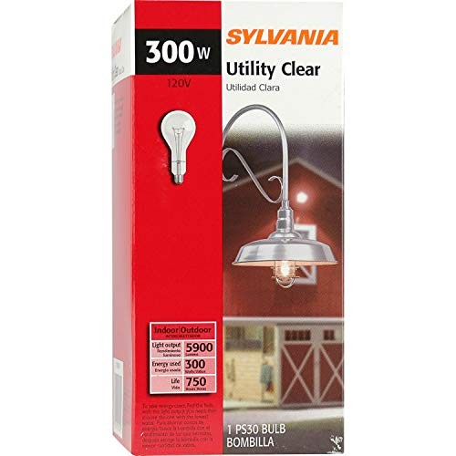 15740 300-Watt Incandescent, 5870 Lumens, E26 Medium Base, PS30 Shape
