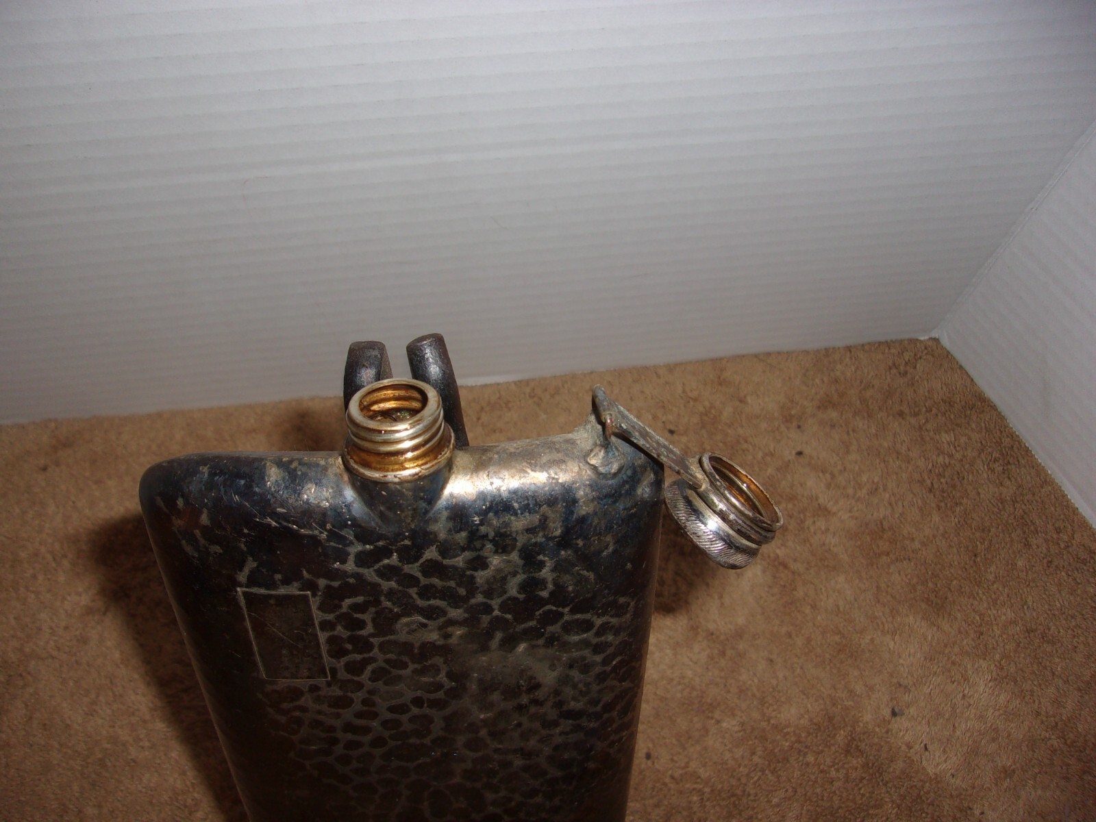 Apollo Silver Co. Hammered Hip Flask early 1900s