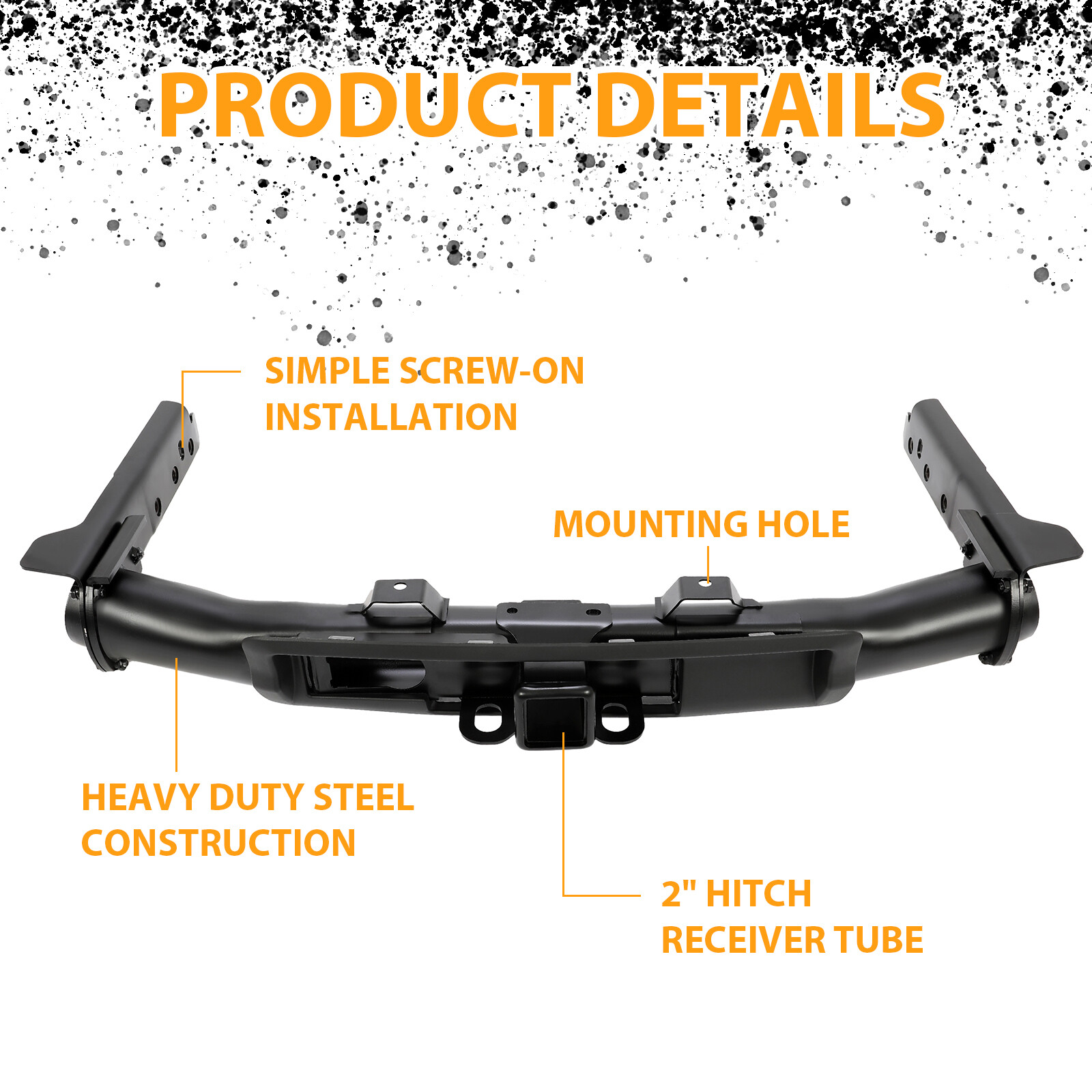 For 2011-2022 Jeep Grand Cherokee Steel Rear Trailer Hitch Receiver Hitch Bezel
