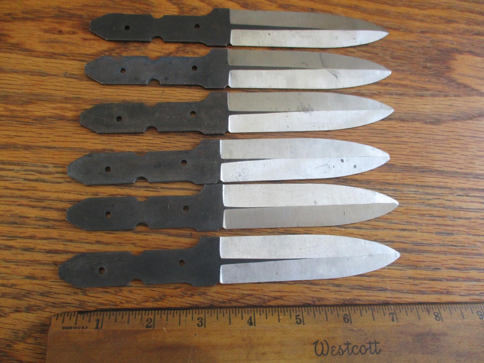 6 High Carbon Steel Boot Dagger Knives Blade Blank Blanks NOS Colonial Knife USA