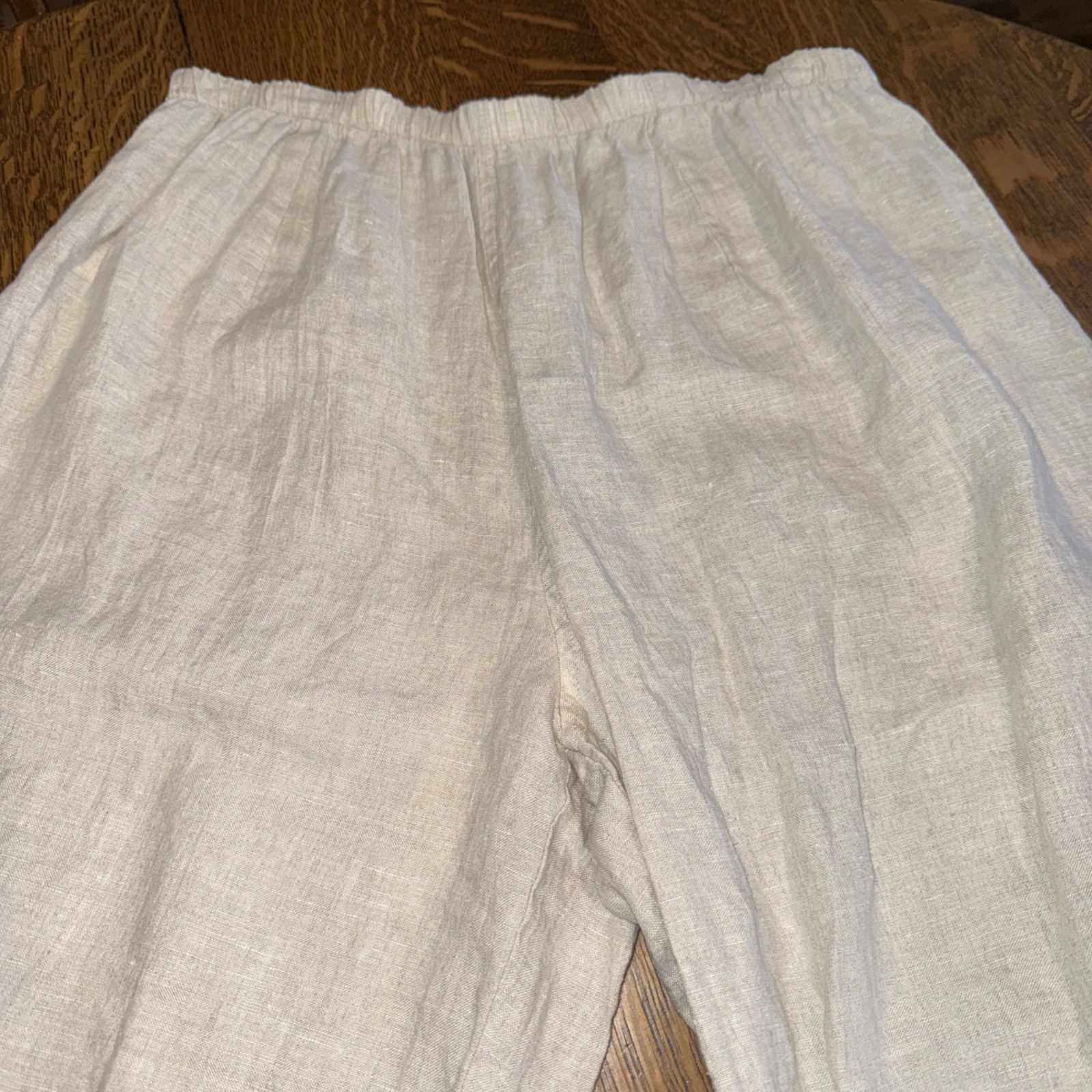 Bodil 100% Linen Boho Size Large Women’s Wide Leg Loose Fit gypsy Bloomer Pants