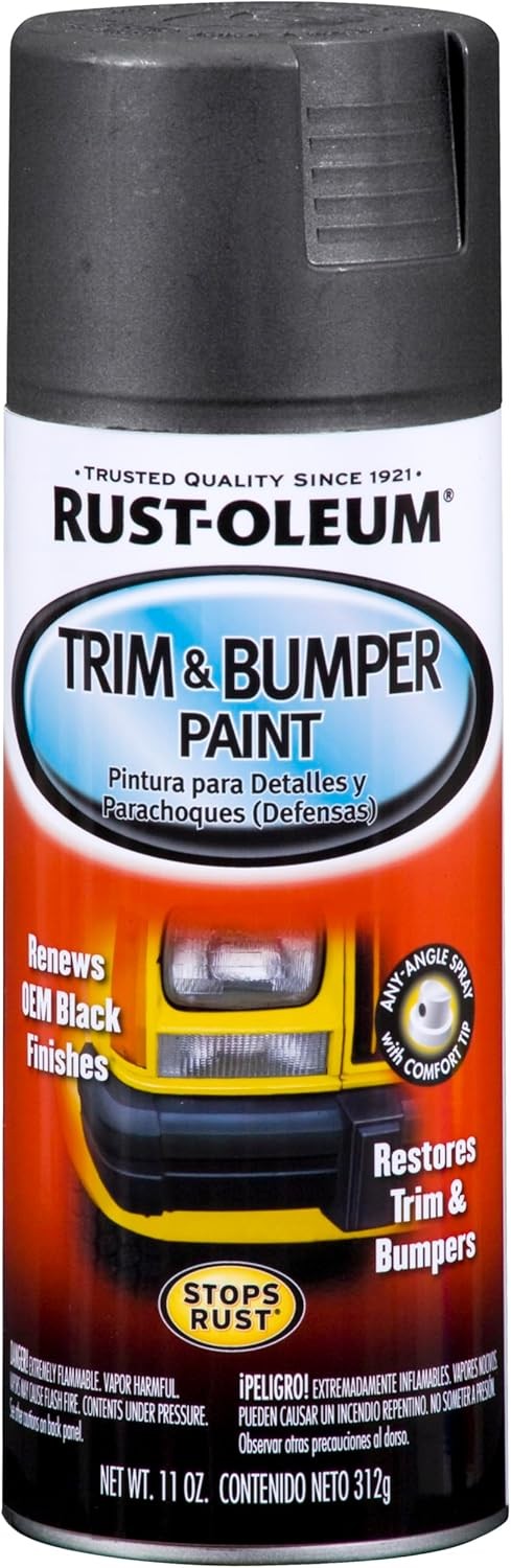 Black Automotive Trim & Bumper Spray Paint, 11 oz - Touch Up Paint