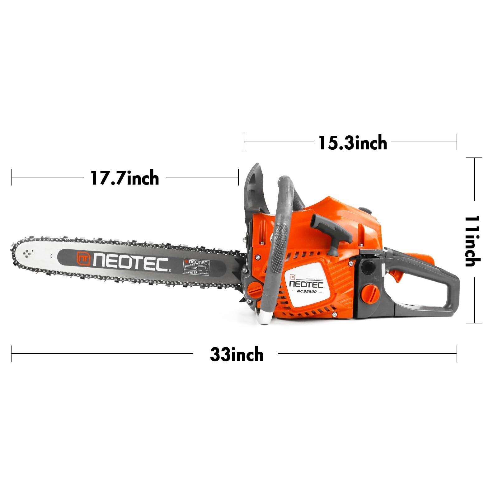 2-Stroke Gasoline Chainsaw 18" + 20" Bar Power Engine Wood Cutting Gas Chain Saw