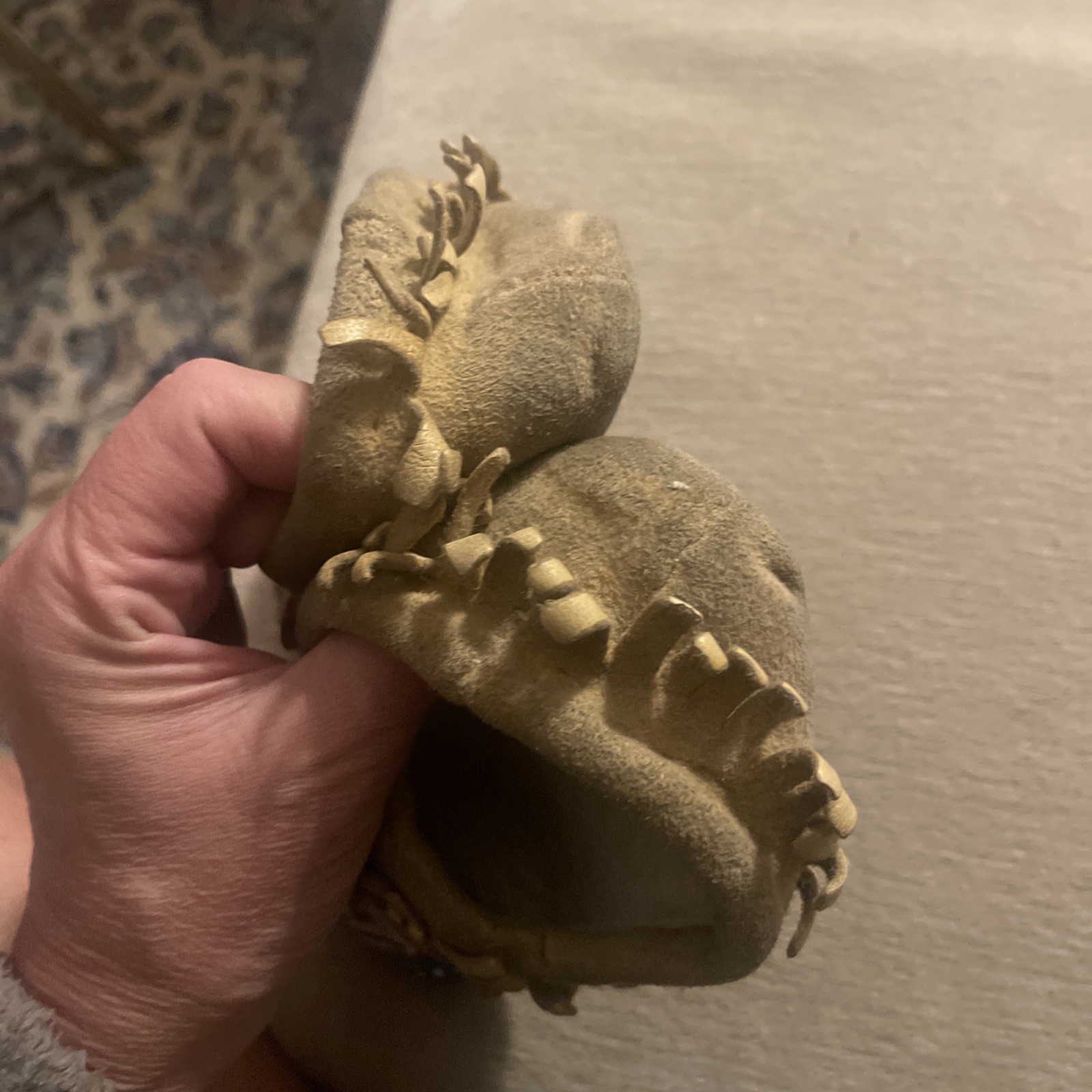 Vintage Native American Indian Child Leather Moccasins Glass Bead Work Used Worn