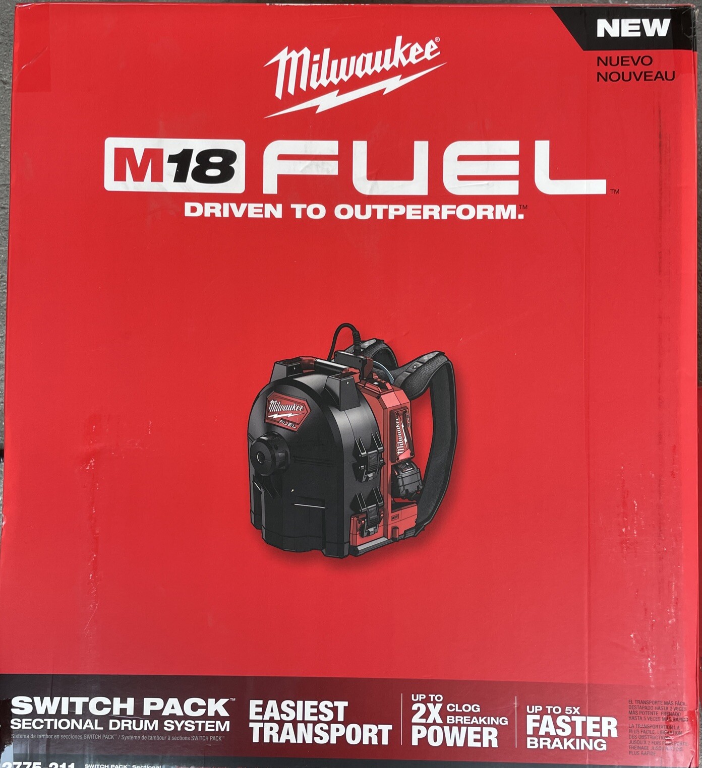 Milwaukee Tool 2775-211 M18 Fuel Switch Pack Sectional Drum Machine New