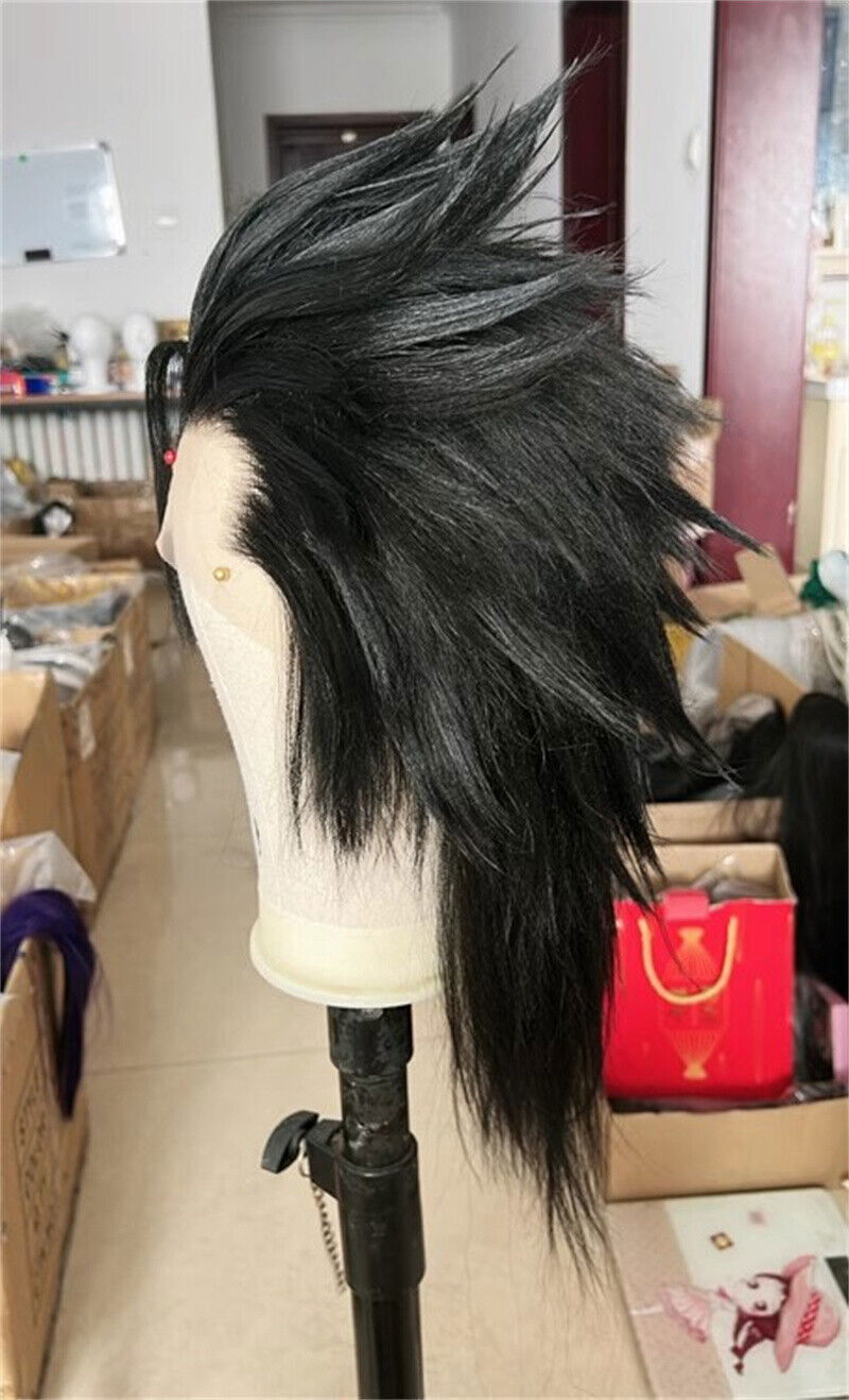 Final Fantasy 7 FF7 Aerith Zack Fair Cosplay Wig Handmade Long Hairpiece Party