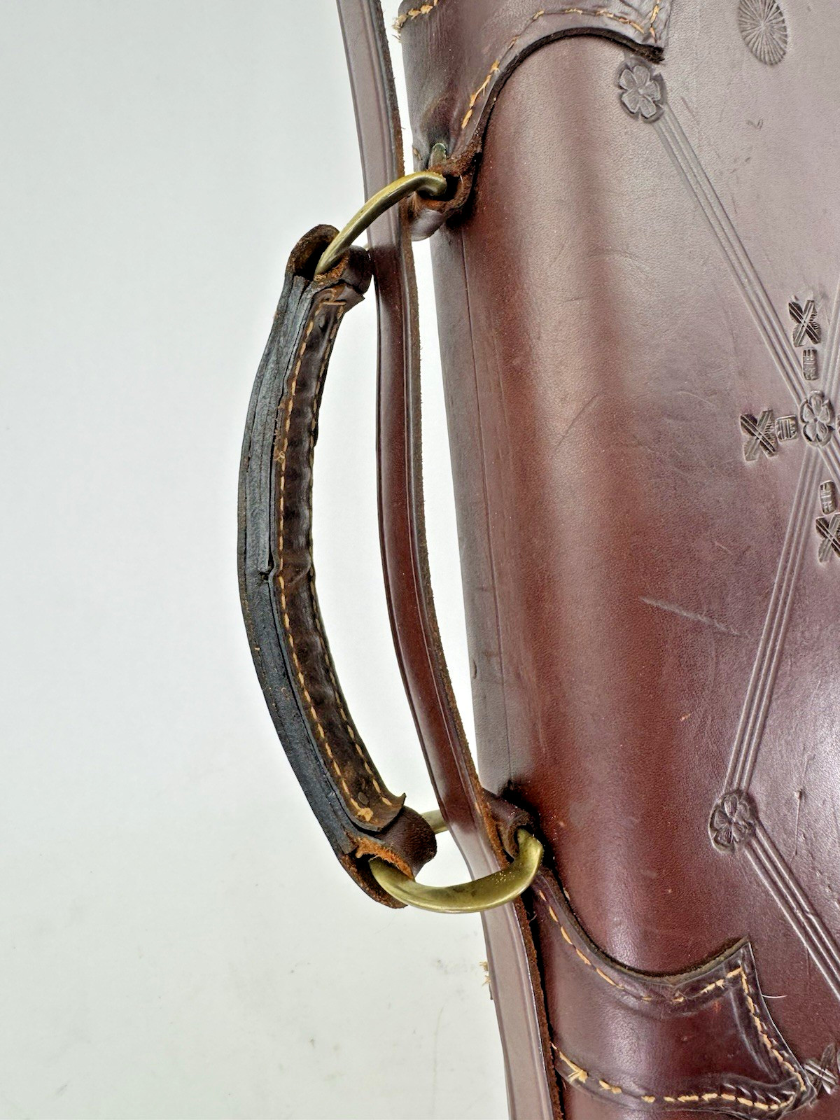 Rare Antique Leg o Mutton Abercrombie Fitch Shotgun Gun Case Leather Tooled