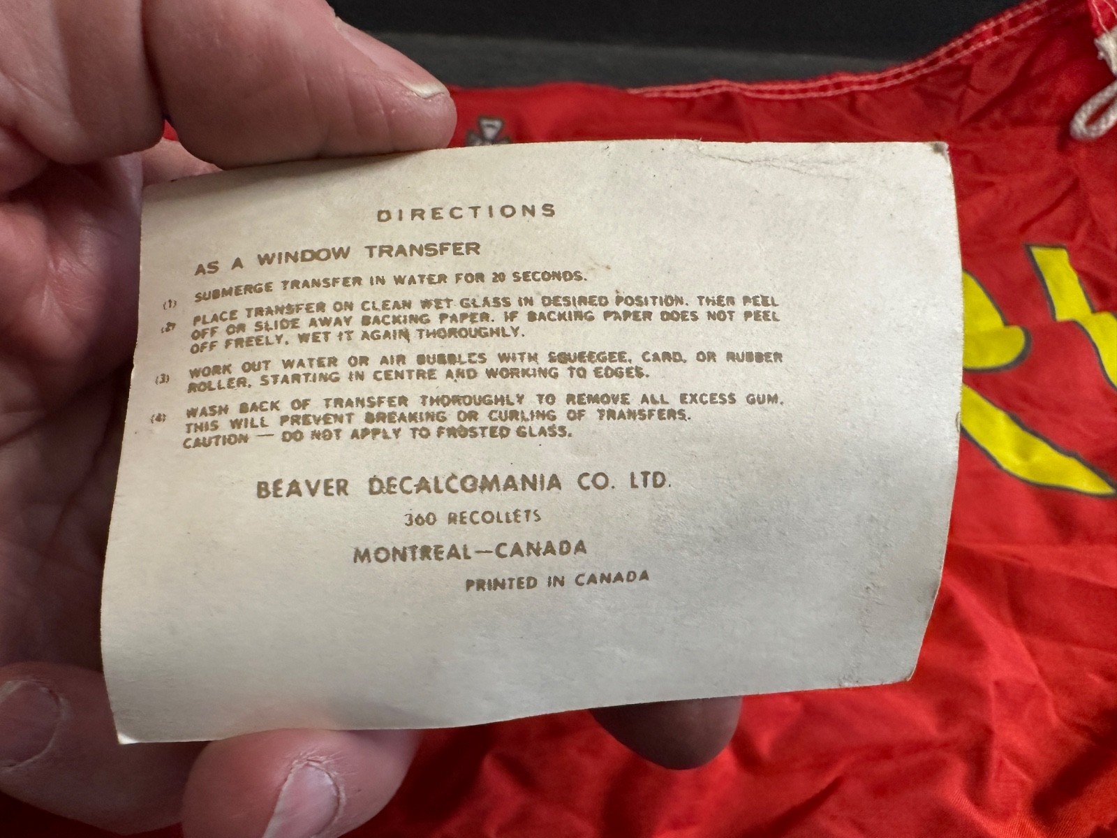 Vintage 1960 Royal St. Lawrence Yacht Club Burgee, Flag, & Decal, Dorval Quebec