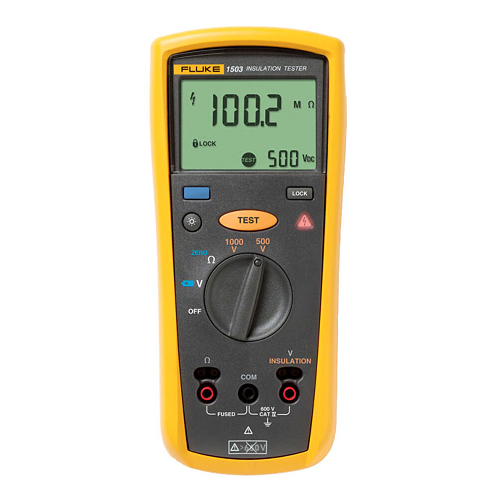 Fluke 1503 Digital Insulation Resistance Meter Megger 2000 MΩ Backlight CAT IV