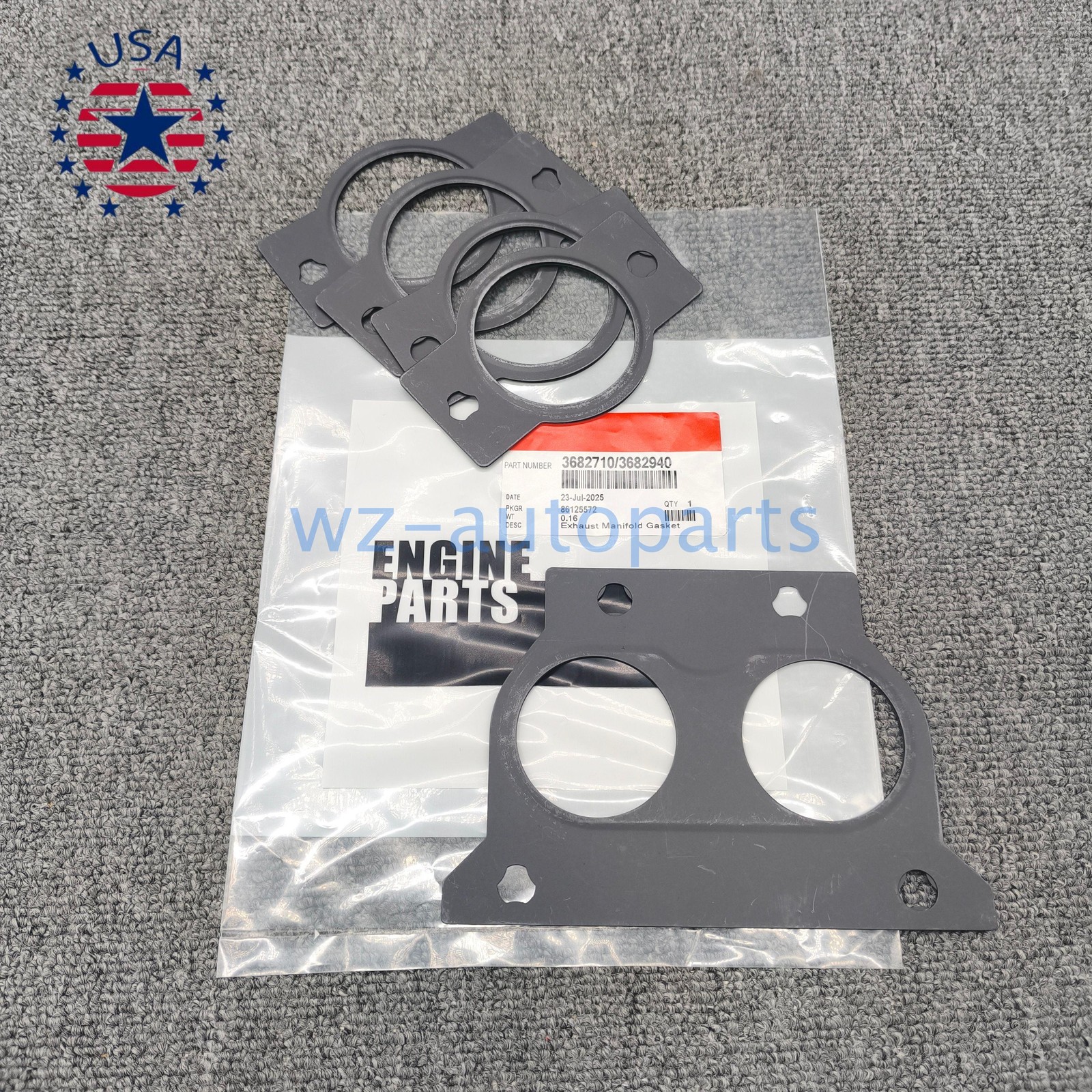 Exhaust Manifold Tube Gaskets Set For Cummins 15L ISX QSX 3682710 3682940