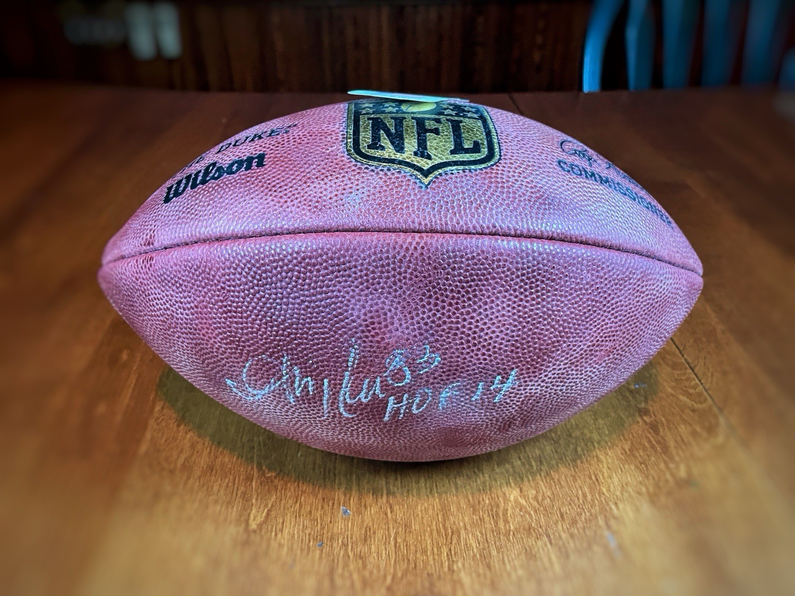 ANDRE REED Signed Wilson “The Duke” Official NFL Football Inscription Bills JSA