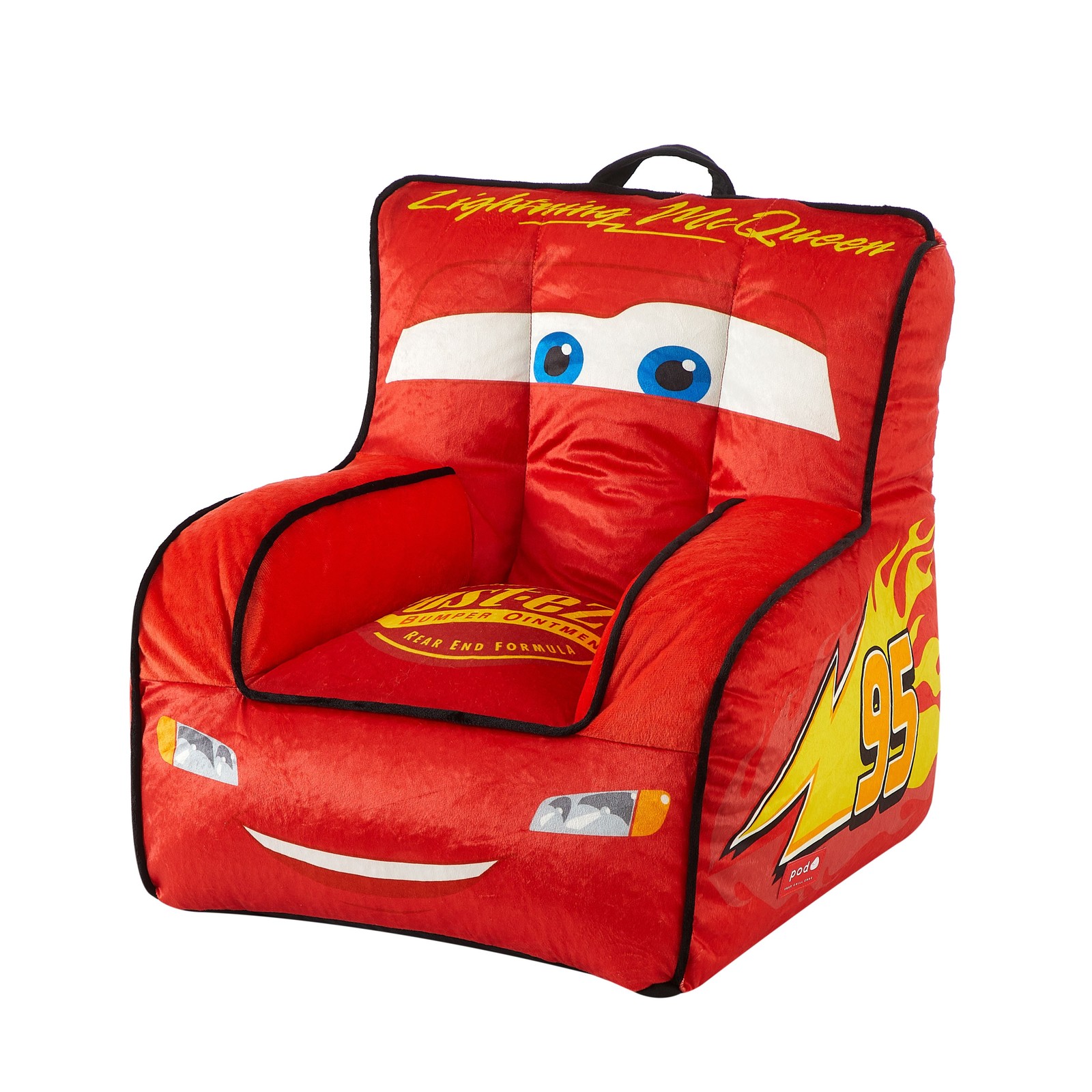 Cars 18" Toddler Square Beanbag Chair, Red