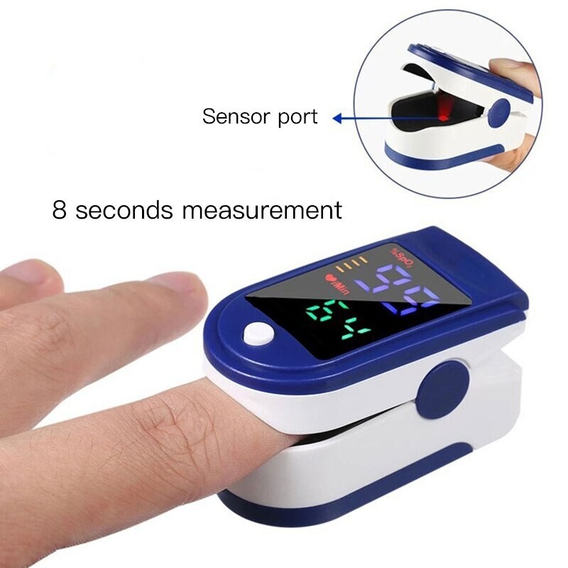 Fingertip Pulse Oximeter SpO2 Blood Oxygen Saturation Heart Rate Monitor