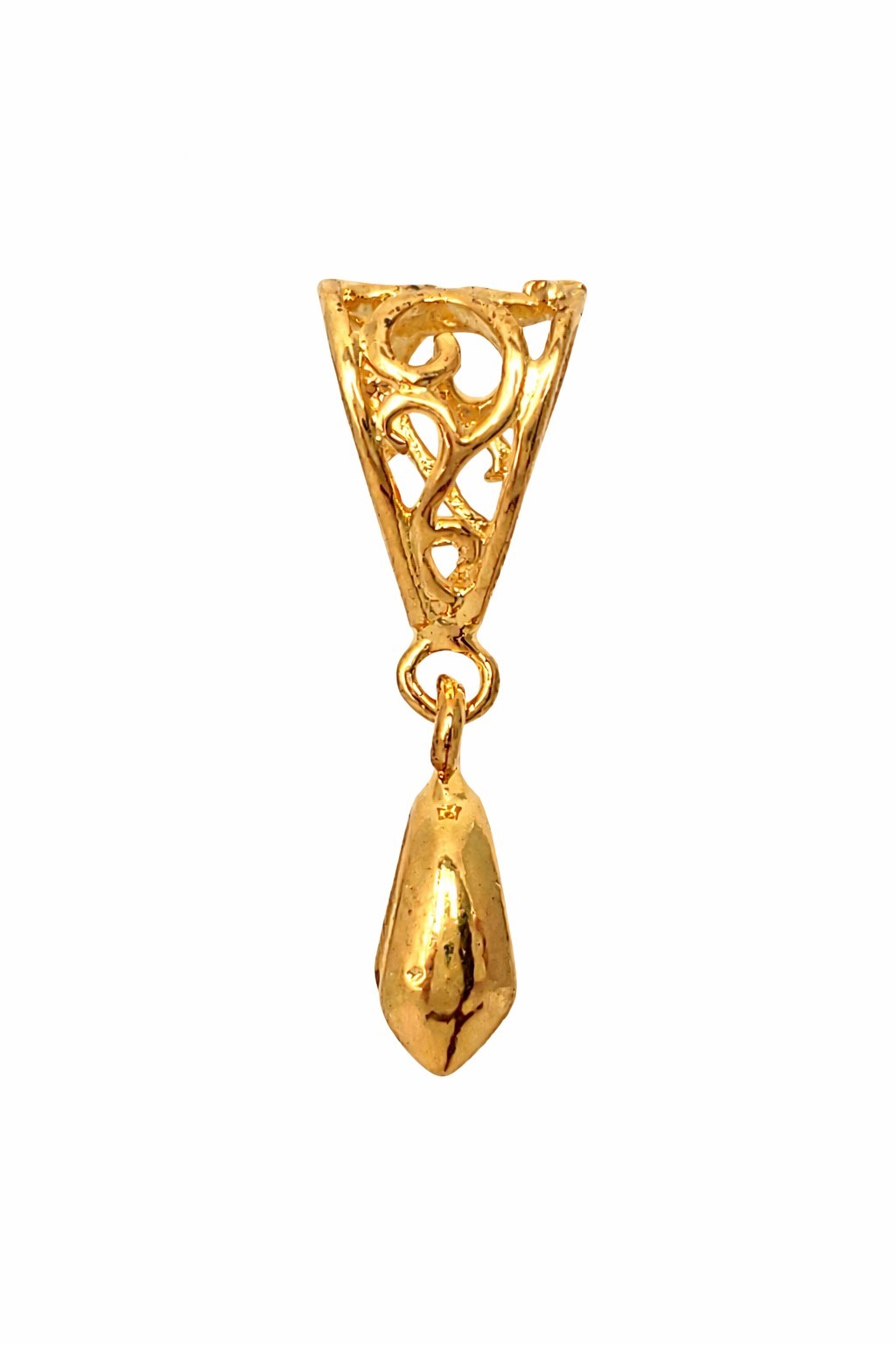 Gold Colored (Qty 5-15) Large Elegant Pinch Bails- (12-G)