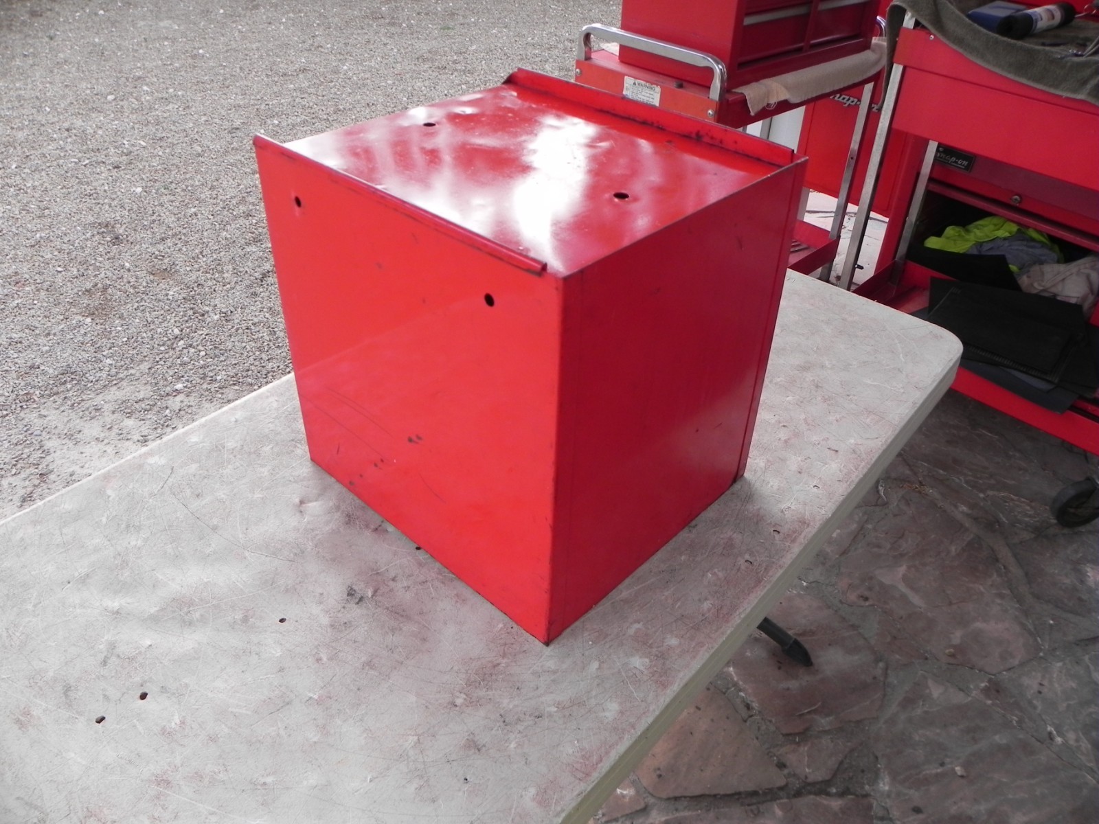 Vintage Mac Tools MB302 H3 6 Drawer Mini Side Cabinet Red USA 2 Keys (NICE)