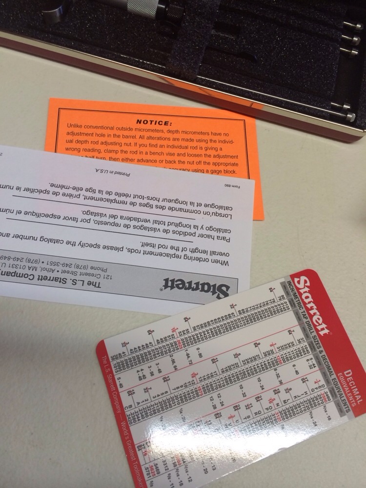 Starrett 0-6" Depth Gages~440Z-6RL