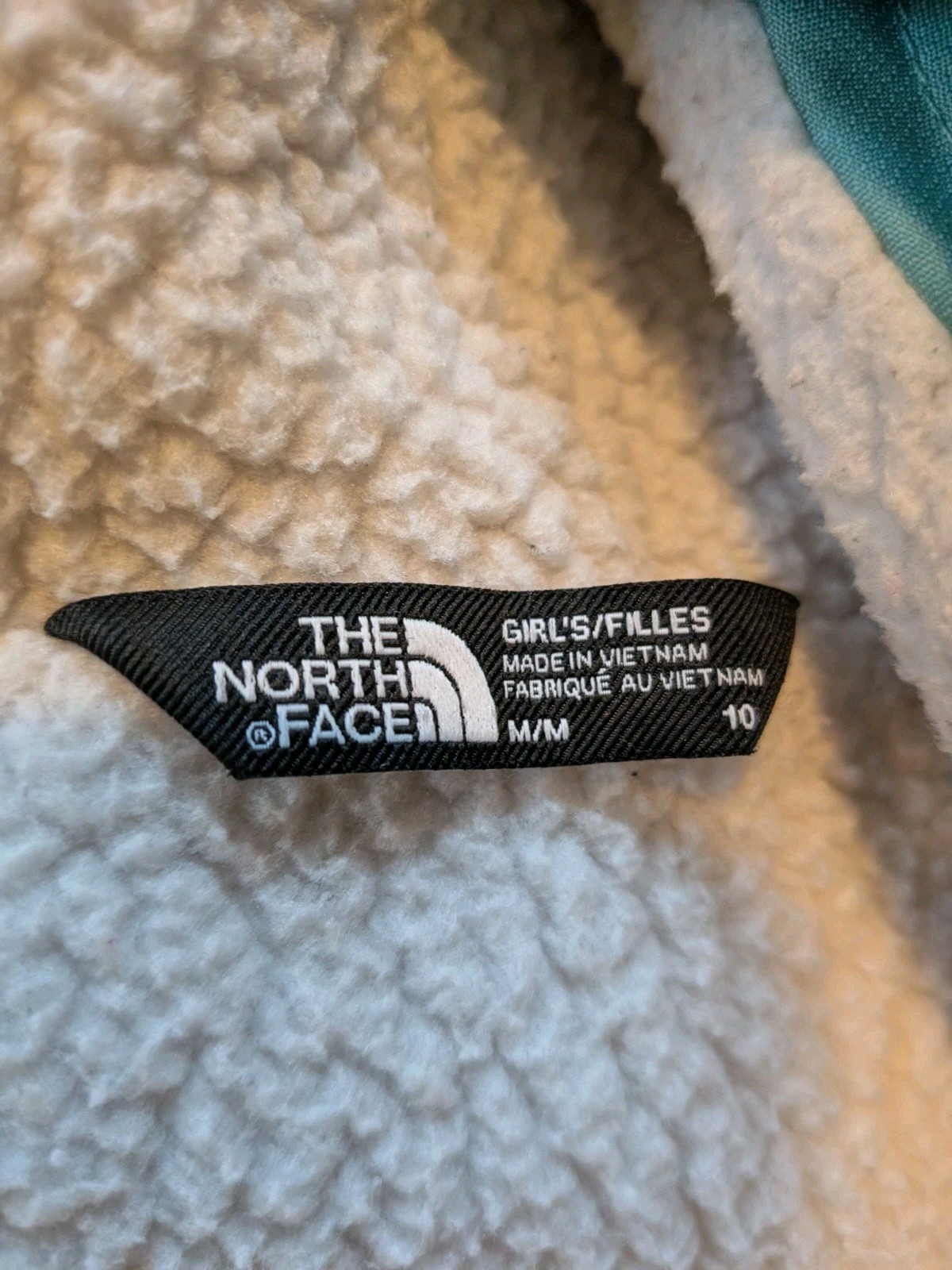 The North Face Wind Breaker Rain Jacket Girls Medium 10 Sherpa Warm Dry Vent