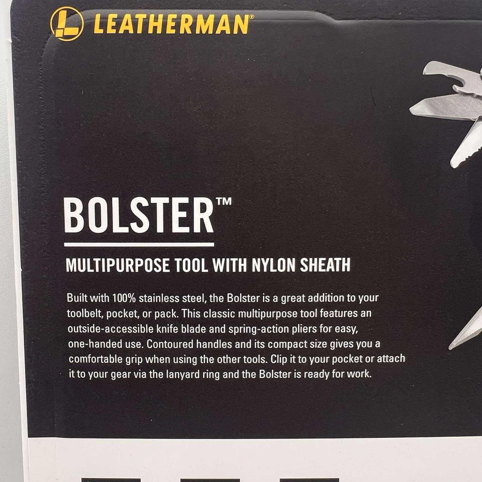 Leatherman Bolster Multipurpose Tool Nylon Sheath Stainless 13 Tools in 1 New