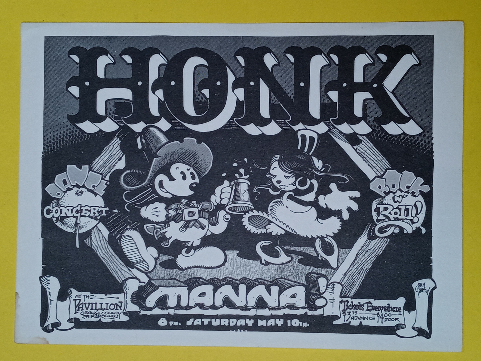 Honk-MaNNa-Rick GriFFin Orange CountY FairgroundS 1975 HandbiLL