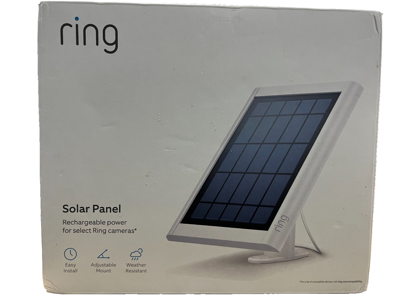Ring Solar Panel Compatible with Spotlight Cam Battery & Stick Up Cam Battery WH