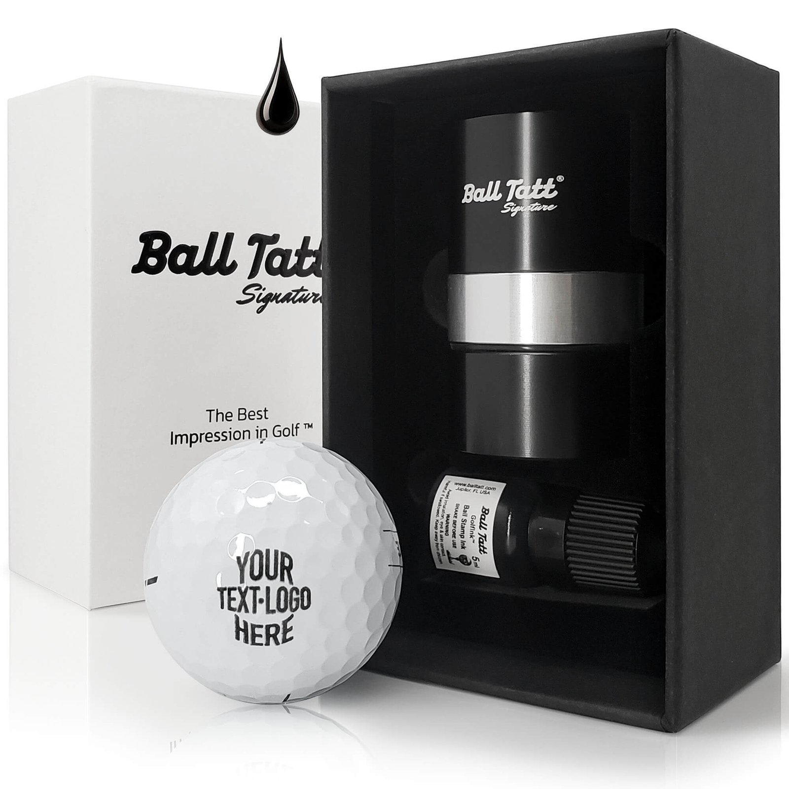 Ball Tatt Personalized Golf Ball Stamp Self-Inking Refillable Golf Ball Marker