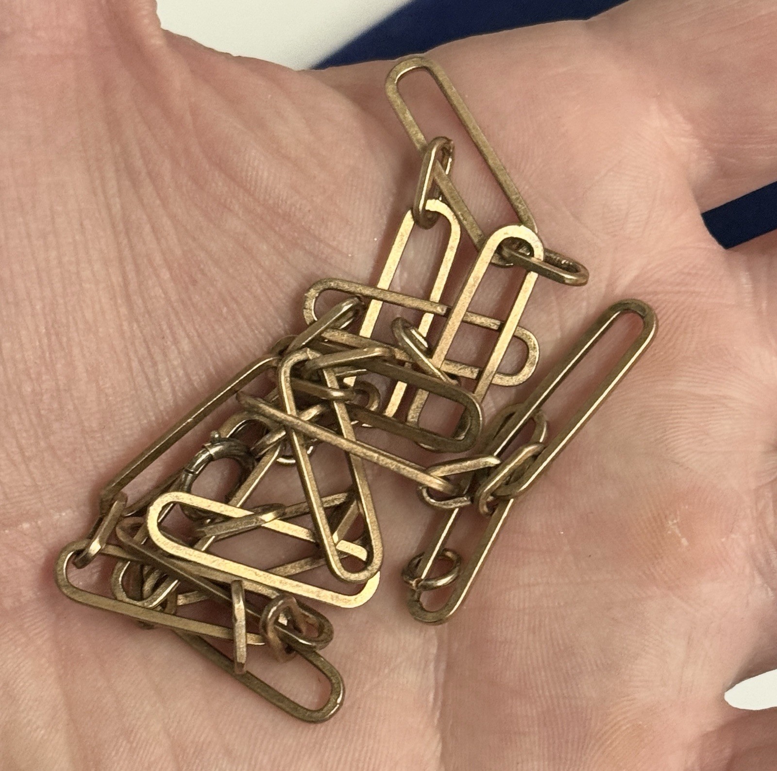 BIG! Vintage 925 Paperclip Chain 17.5” Cable Necklace 14.6g Vtg Rolo 6.3mm