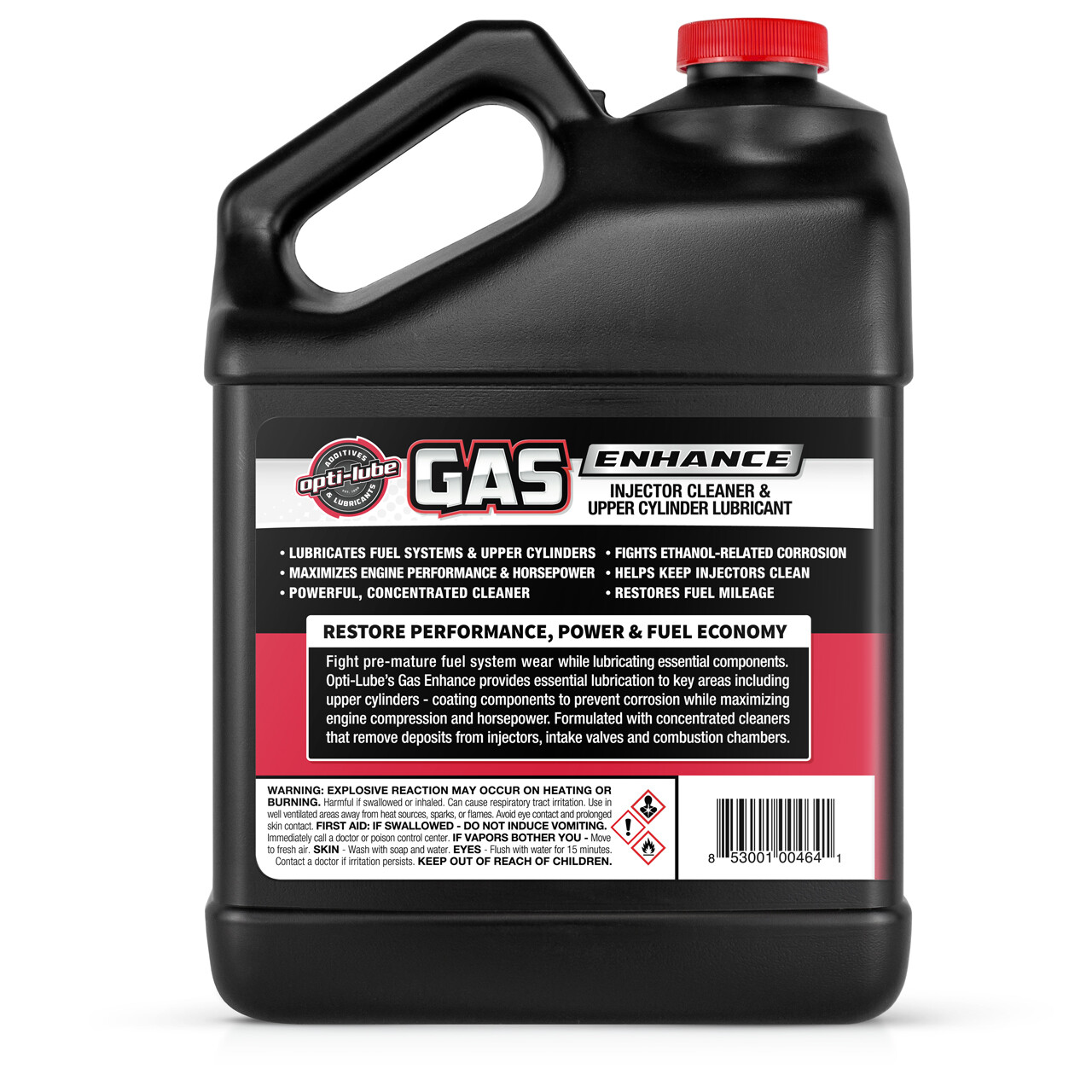 OPTI-LUBE GAS ENHANCE FUEL ADDITIVE: 1 Gallon with Spigot