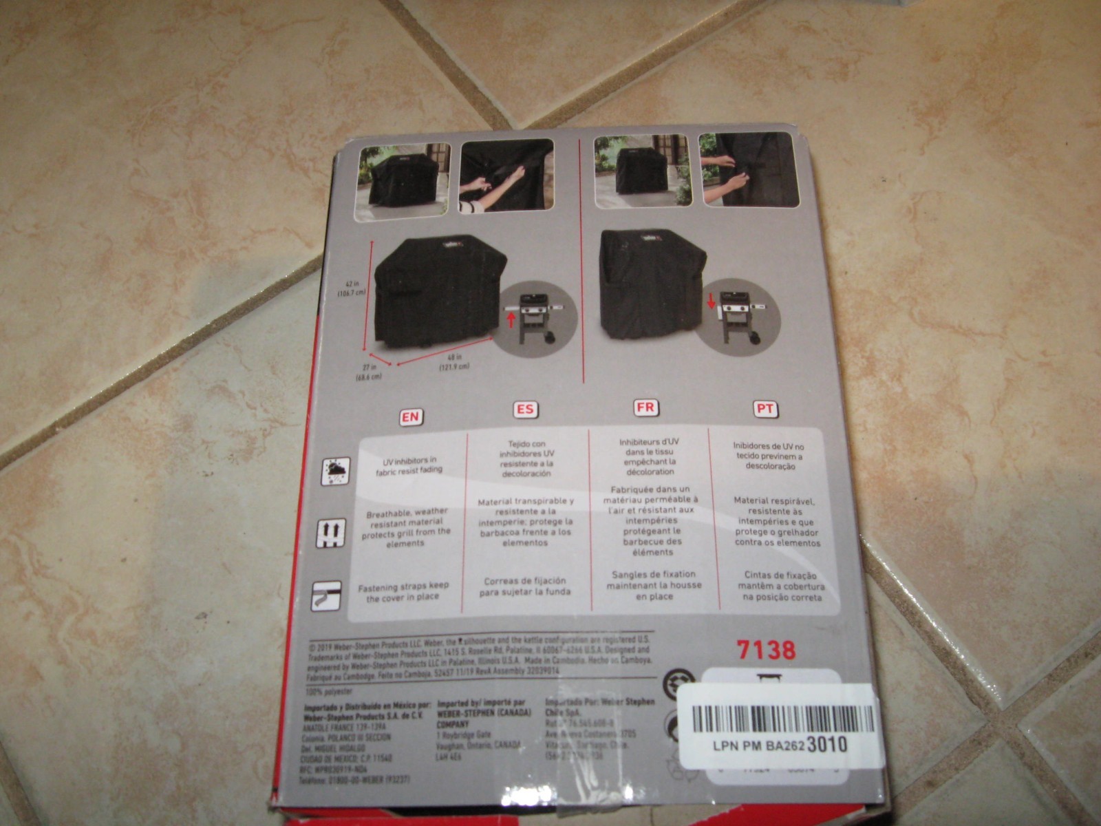 NEW Weber 7138 Grill Cover For Weber Spirit and Spirit II 200 Series Premium