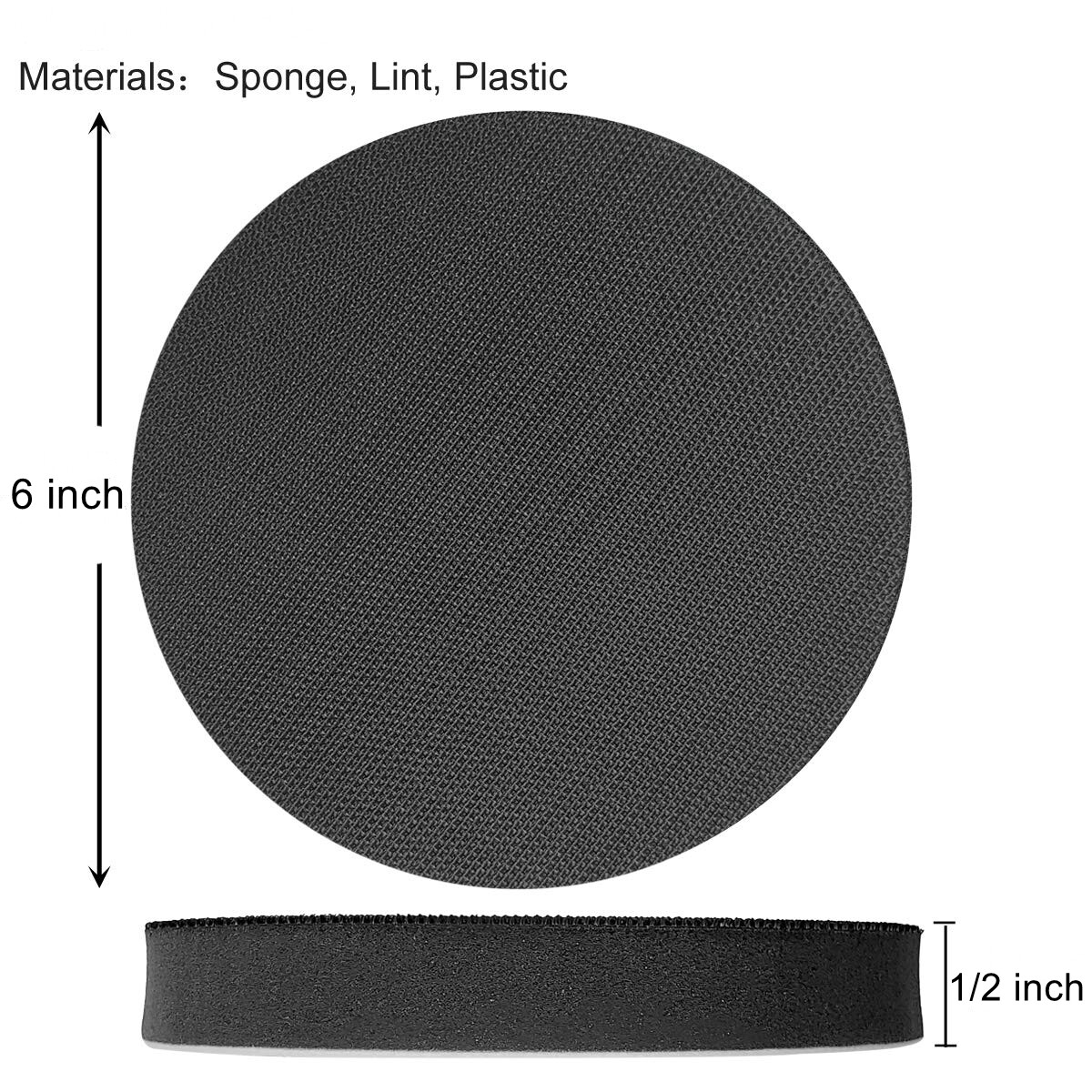 1PC 6 Inch Interface Pad with soft foam for hook and loop 6" sanding discs