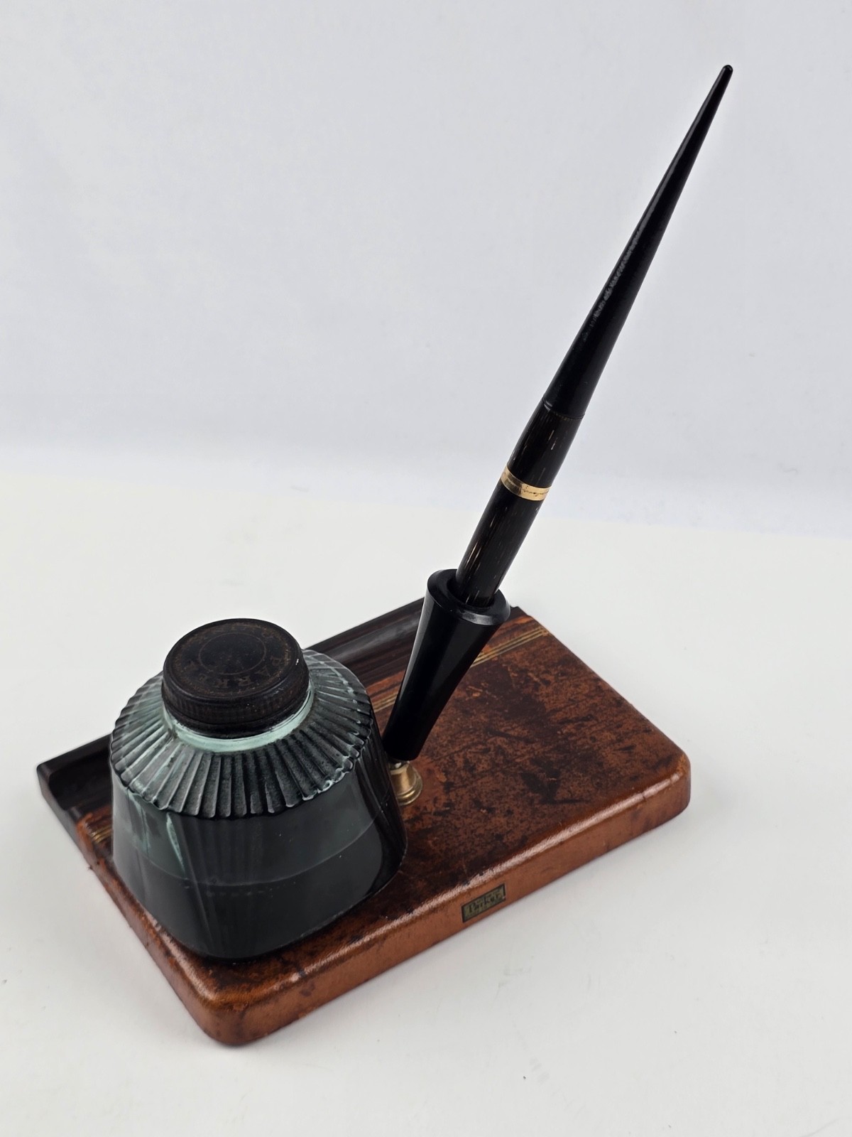 Vintage Parker Striated Vacumatic Fountain Pen Stand & Ink Well Bottle