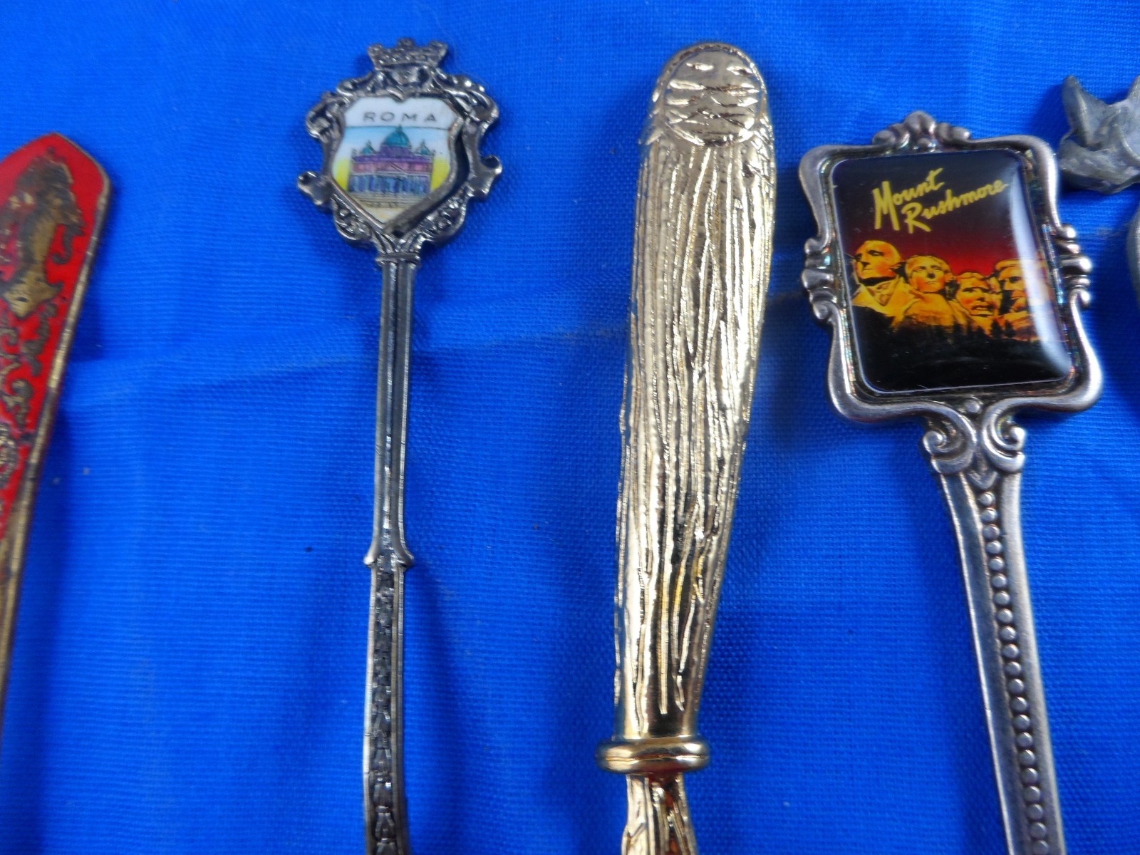 Fresh Souvenir Spoon Lot of 25-Enamel Bowl, Silverplate, Pewter, Brass, Nice