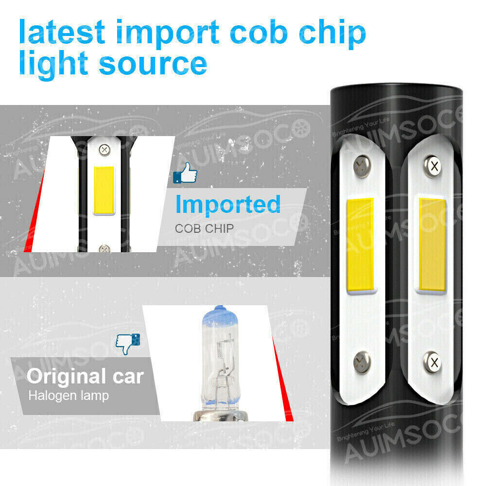 H13 9008 LED Headlight Bulbs Kit 10000W 1000000LM Hi/Lo Beam Super White Bright