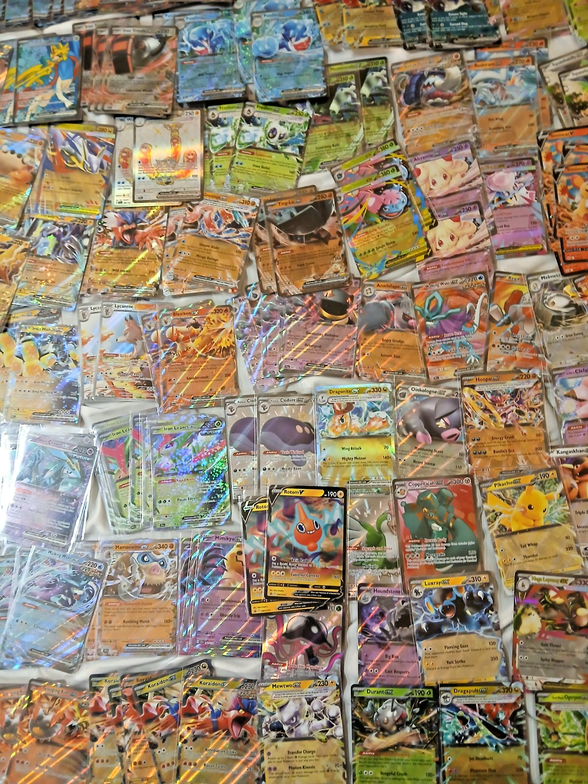 Official Pokémon Card Lot of 358 Includes Rares, Holos, Reverse, EX, V, VSTAR...
