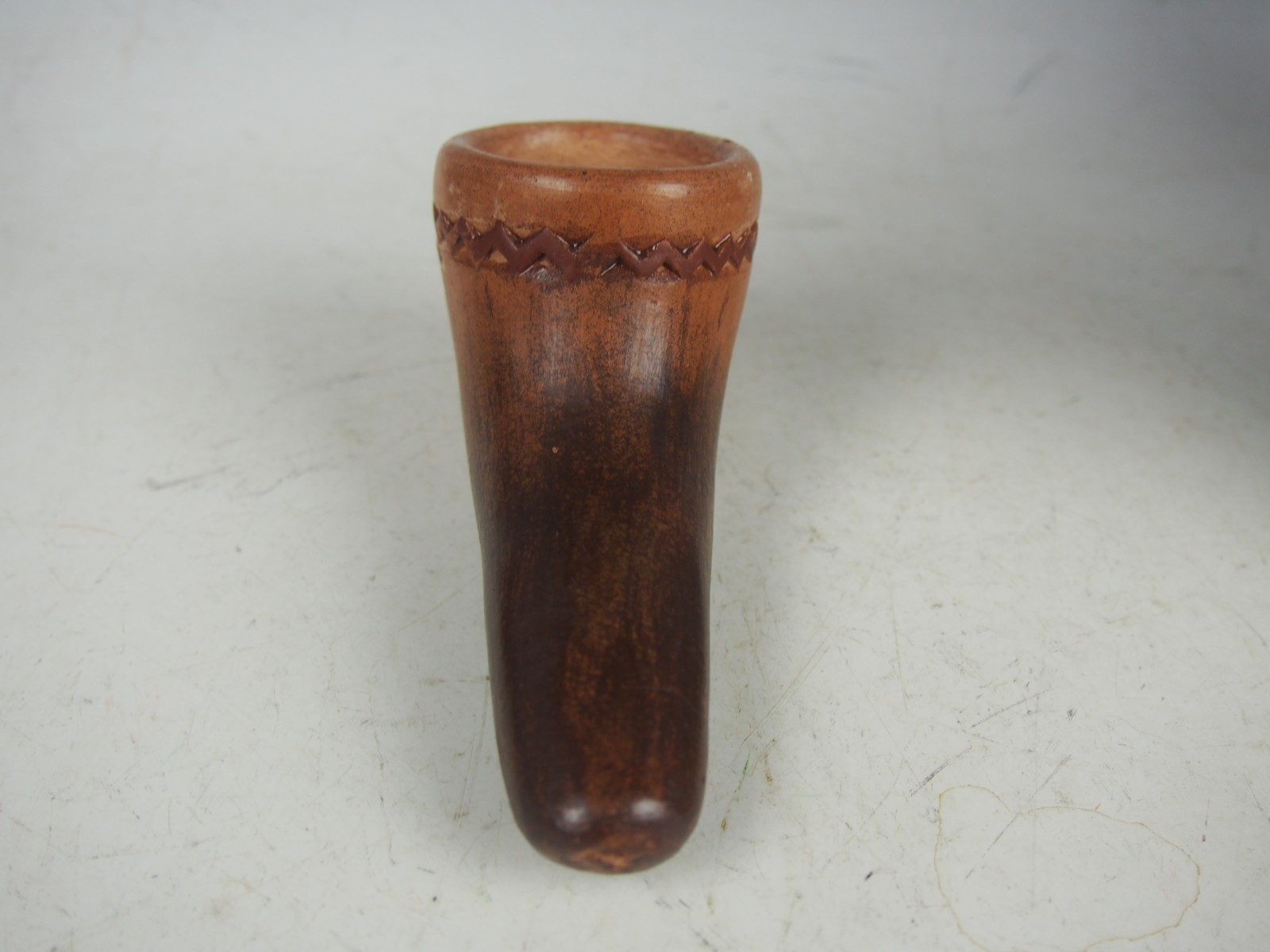 NAVAJO CLAY PIPE - LORRAINE WILLIAMS YAZZI - 4 INCHES LONG - #2