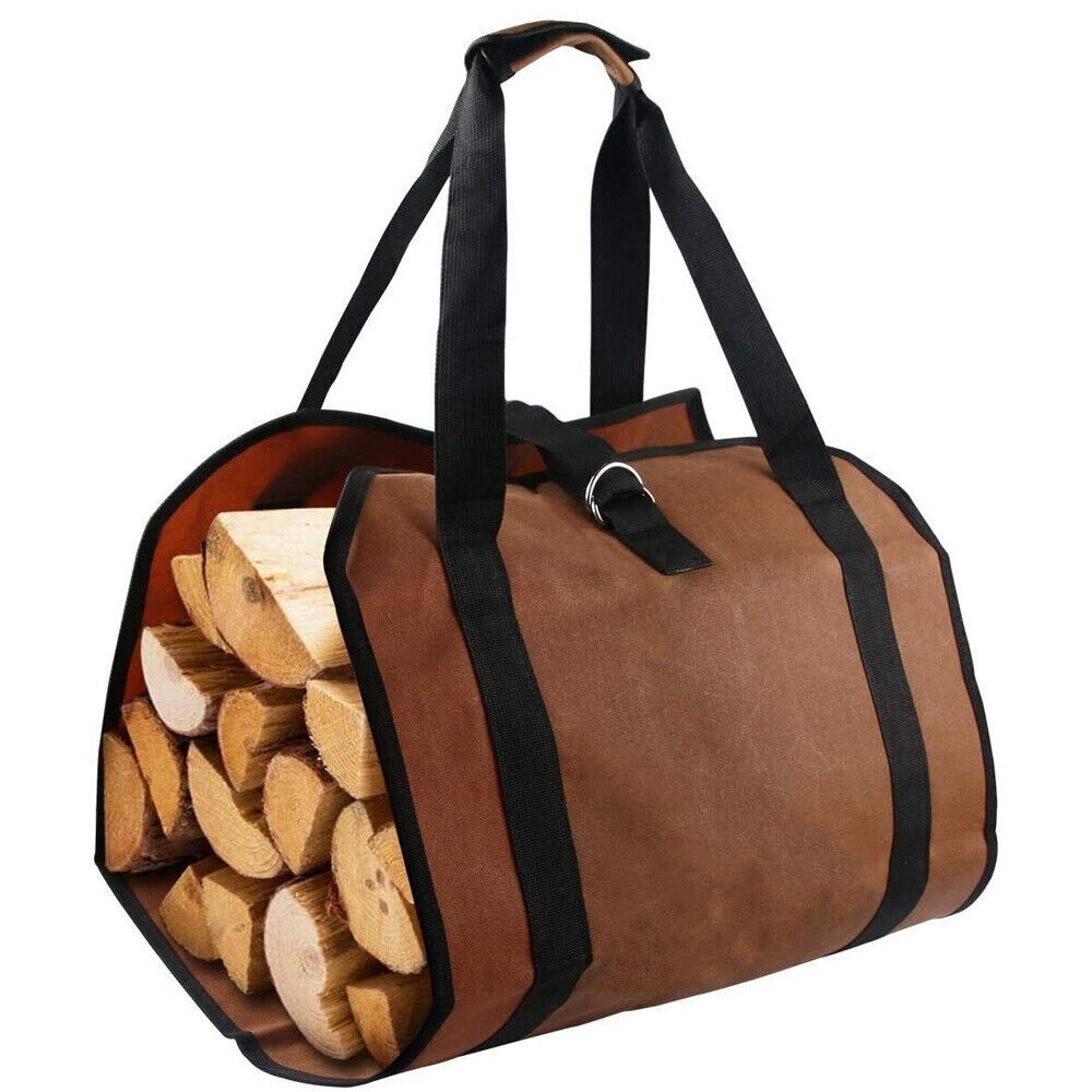 Firewood Log Carrier Bag Heavy Duty Holder Tote Bag Outdoor Camping