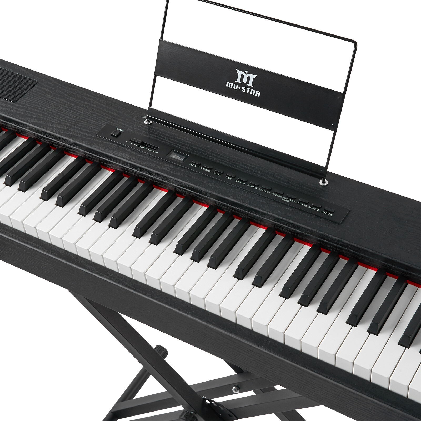 Black 88Key Full Weighted Hammer Action Digital Piano Keyboard w/Pedal,Stand,Bag