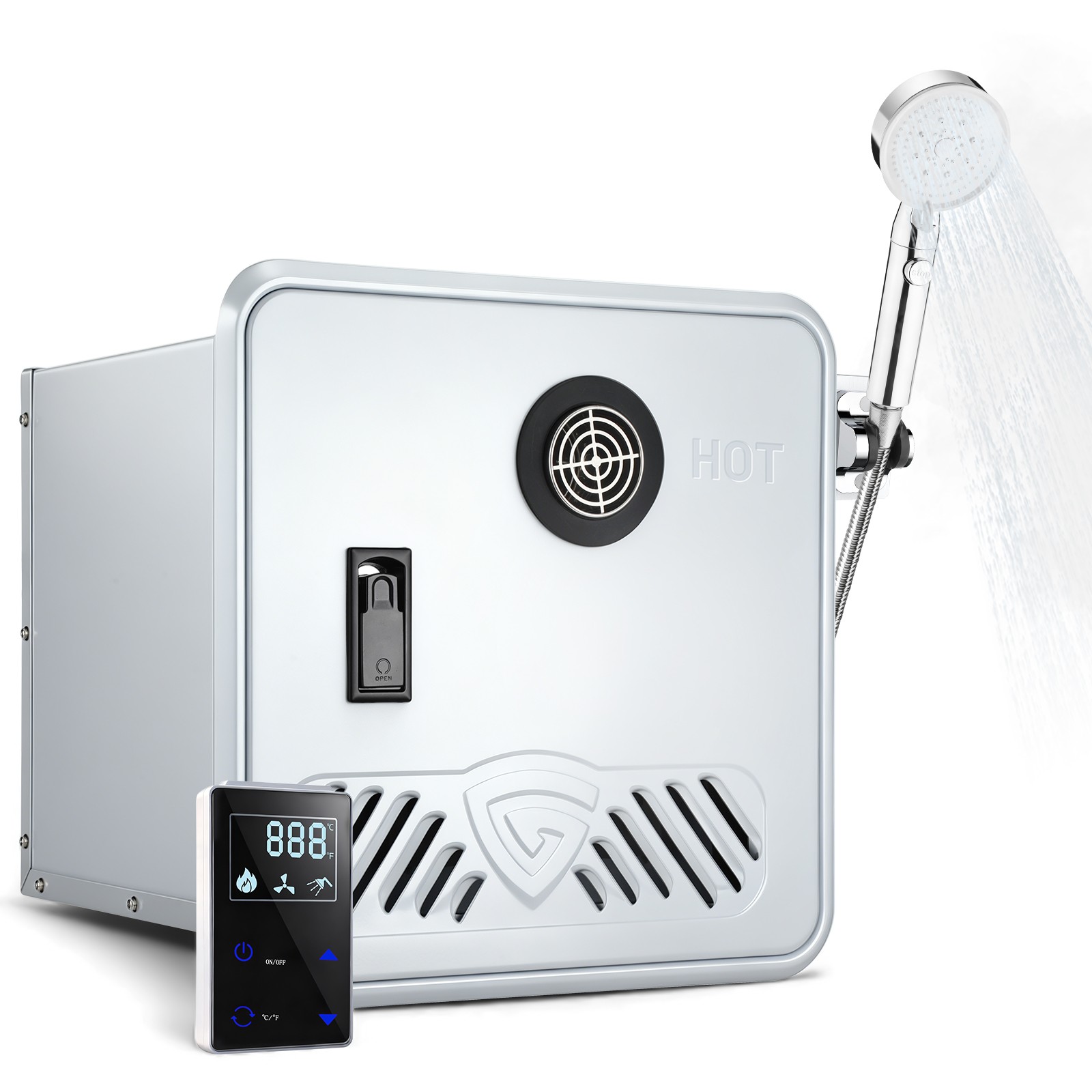 RV Tankless Water Heater Propane Gas Camper 65000BTU Smart Temperature Control