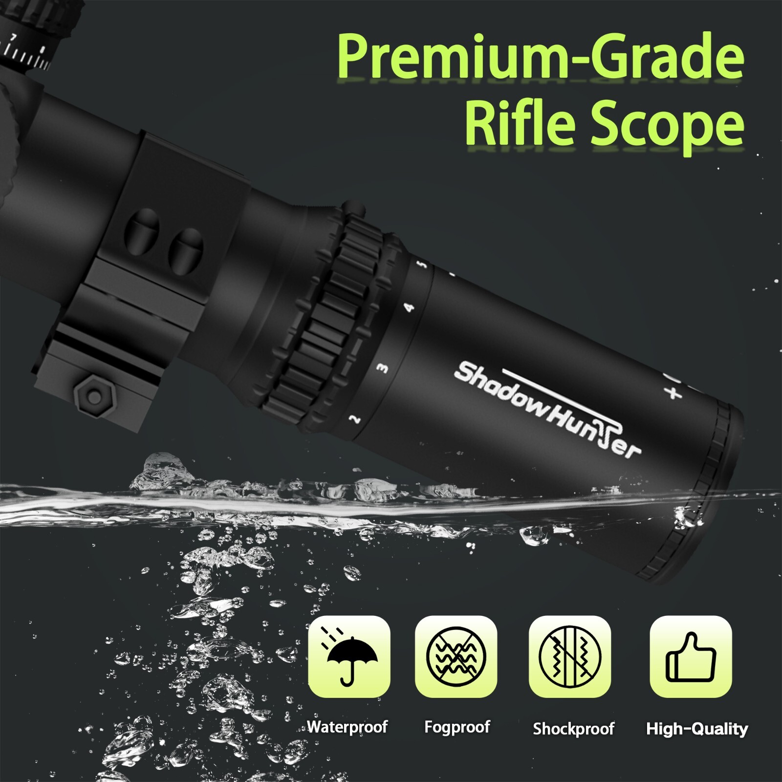 3-9x40 Rifle Scope with Mil-Dot Reticle, Zero Reset and Pull-Lock Turrets