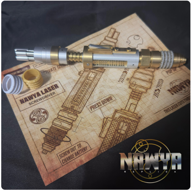 Doctor Who Master Metal Laser Screwdriver Replica Cosplay Theater Prop Scalable