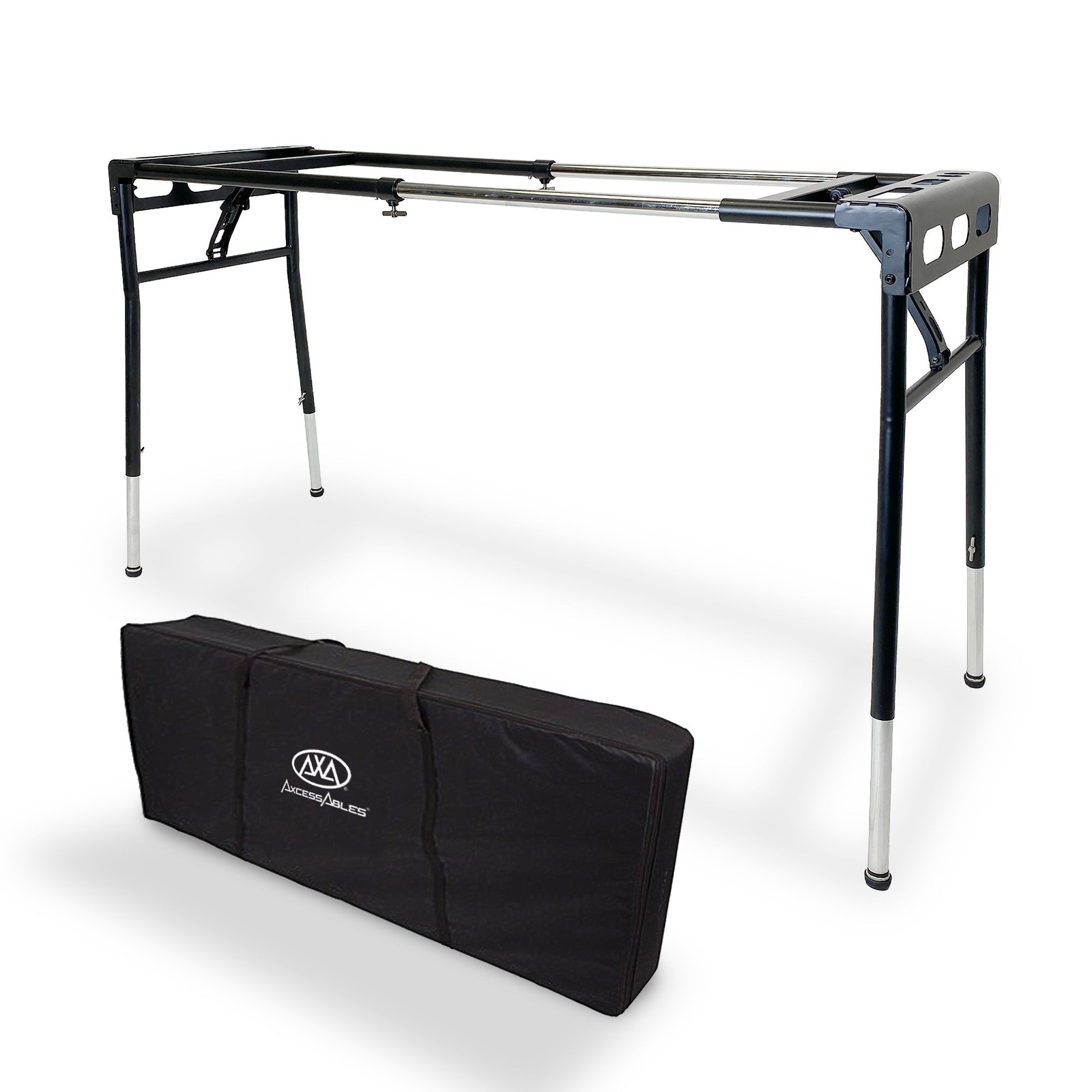 AxcessAbles Portable Folding Digital Piano Keyboard Stand Expandable, with Bag