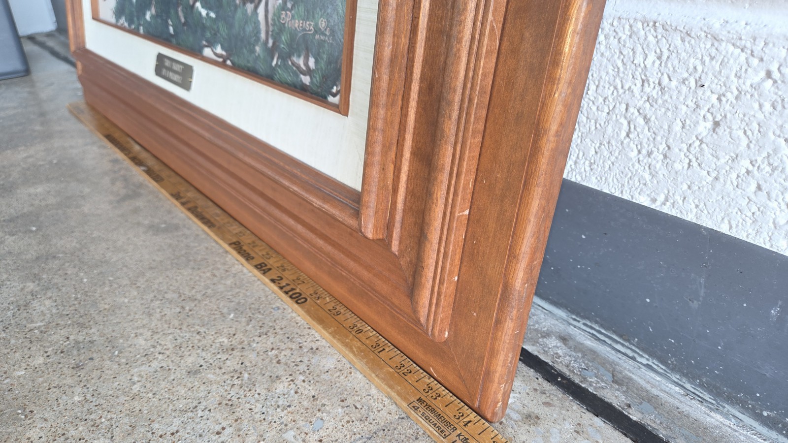 BRENDA POLLREISZ ORIGINAL OIL PAINTING " GRAY SILENCE" WOLVES LARGE